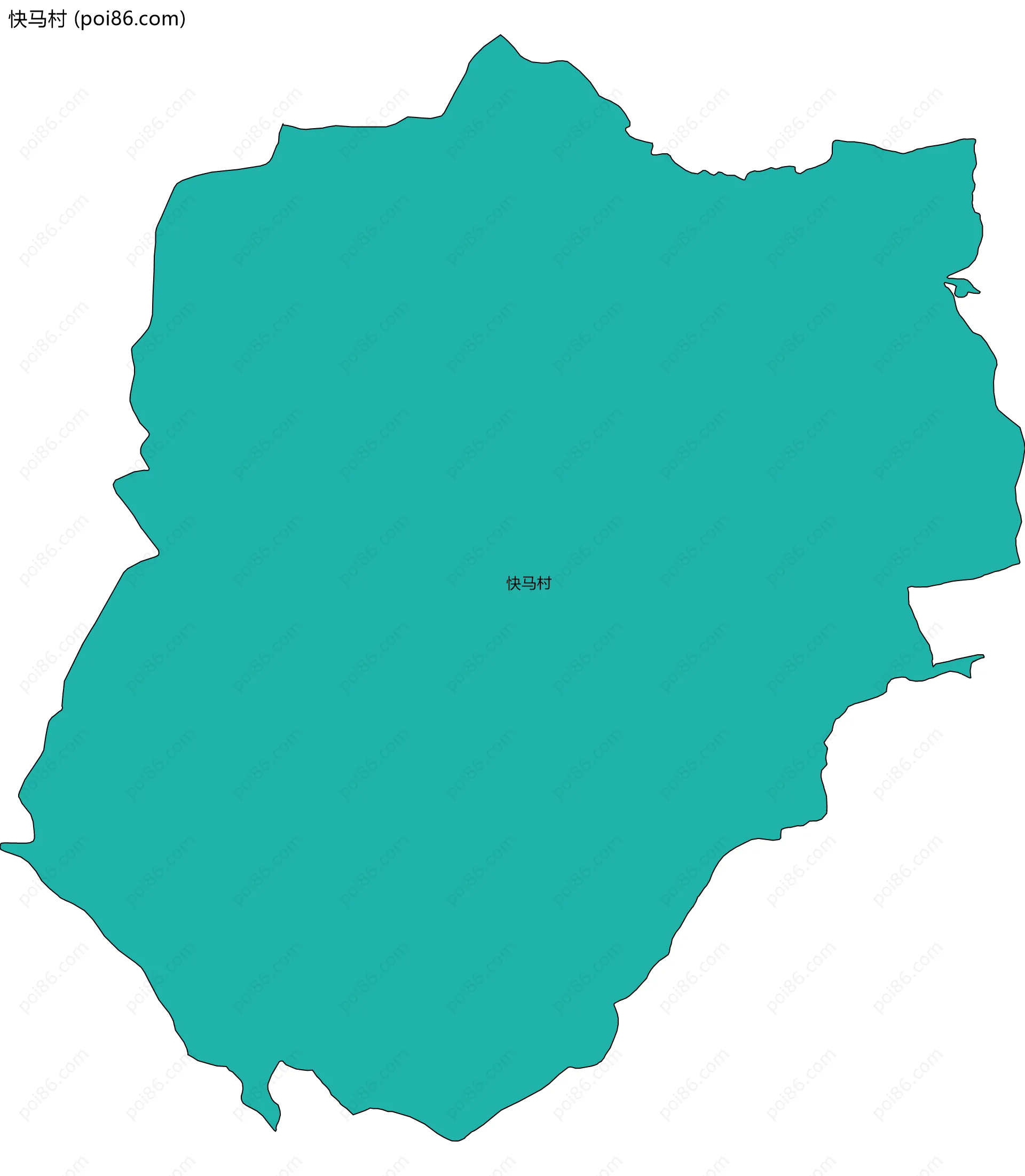快马村边界地图
