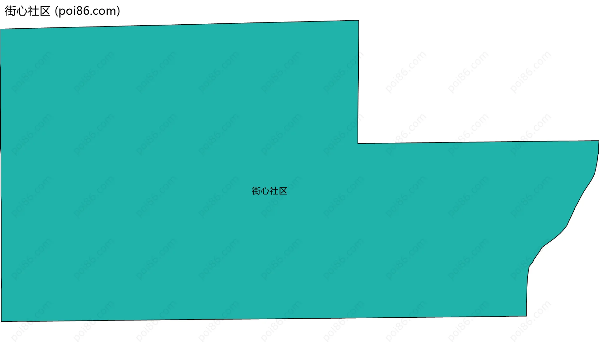 街心社区边界地图