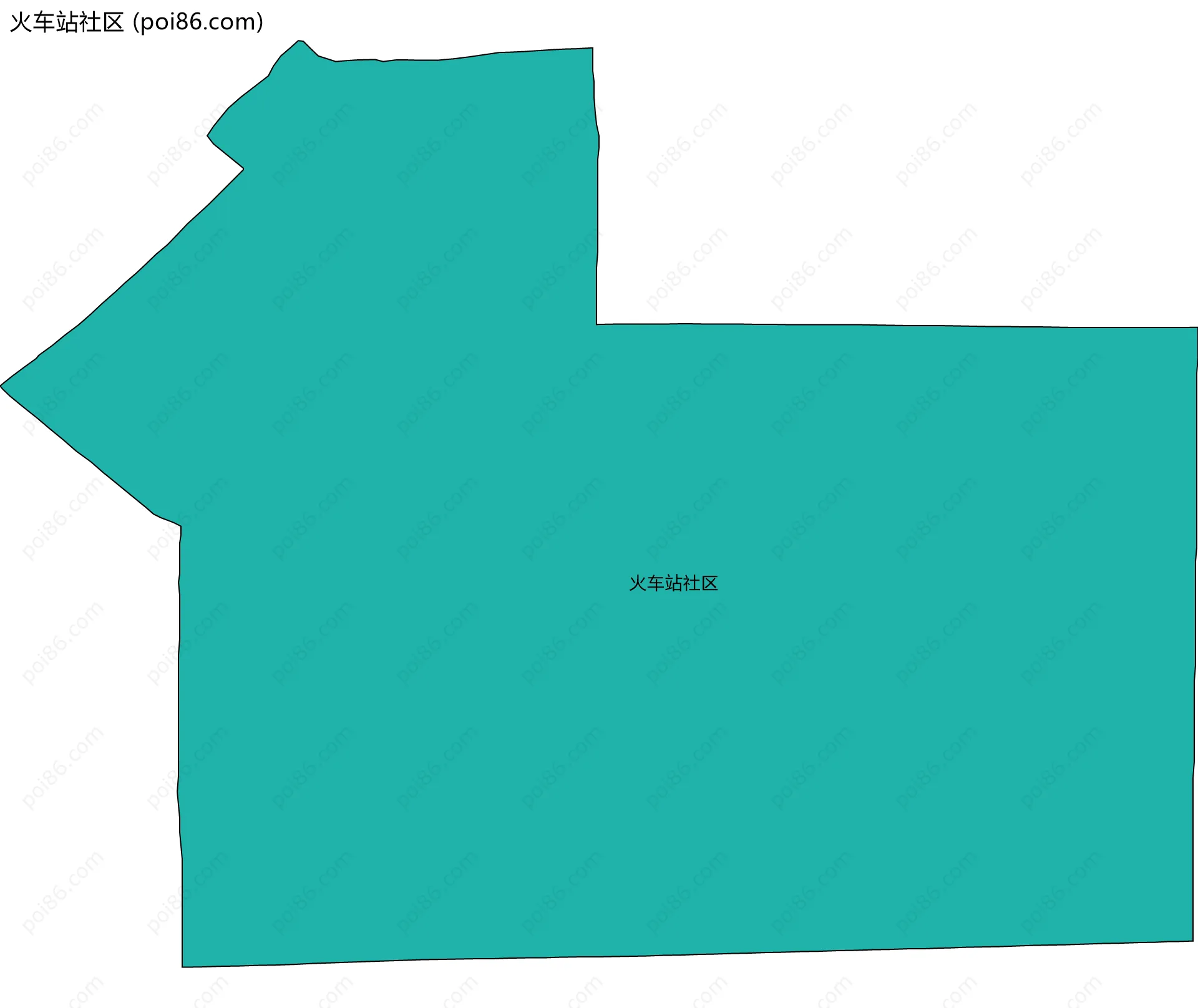 火车站社区边界地图