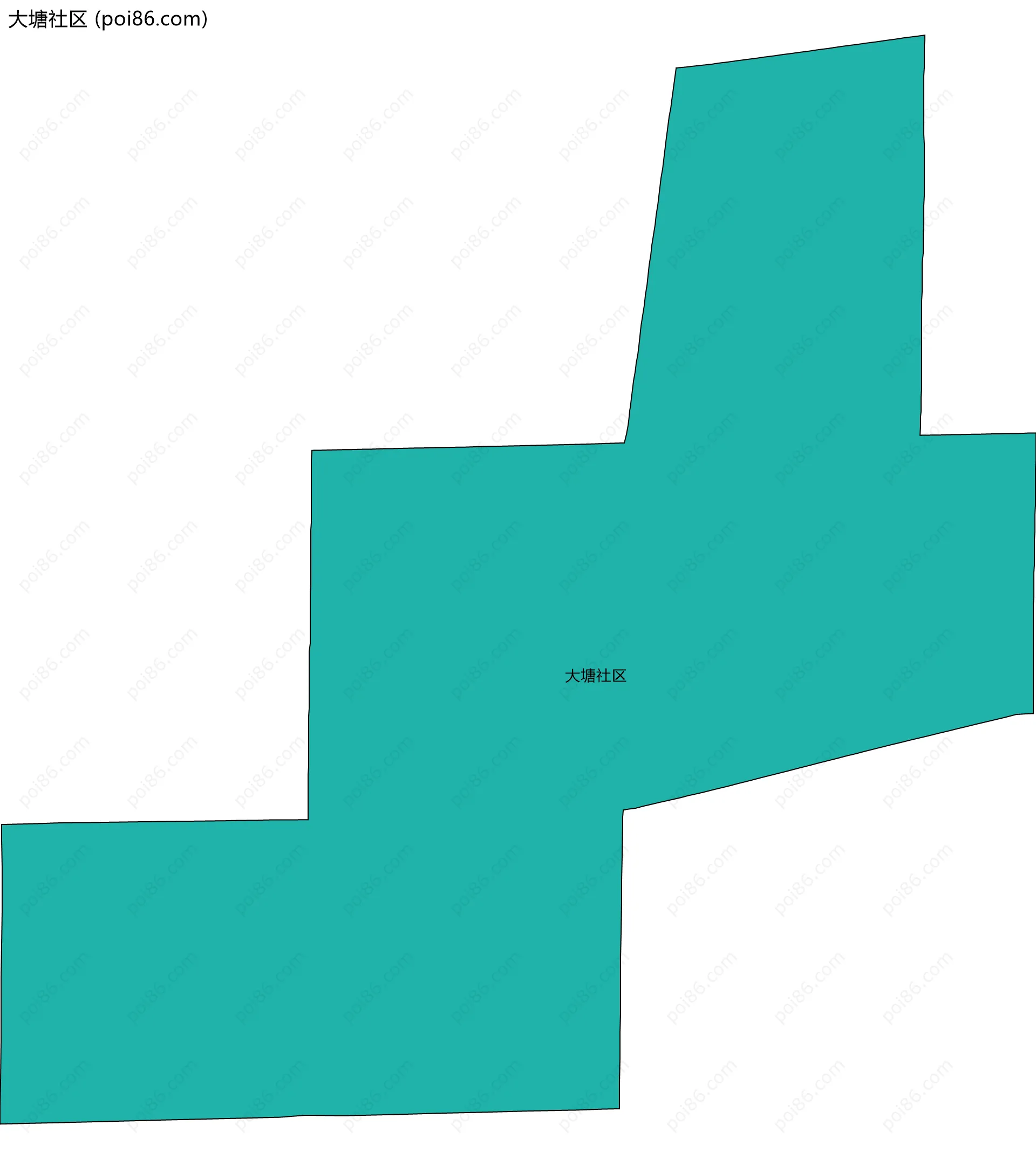 大塘社区边界地图