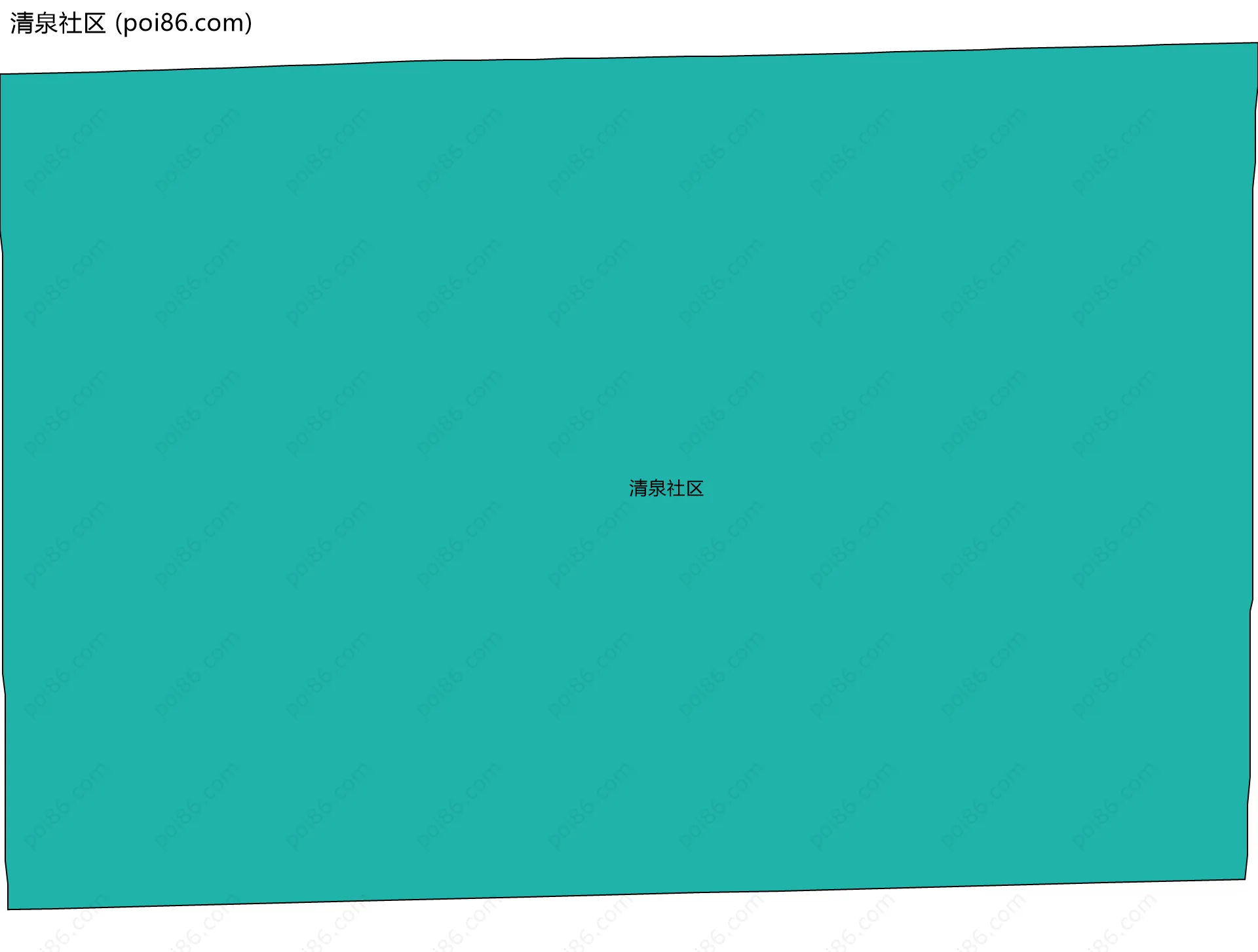 清泉社区边界地图