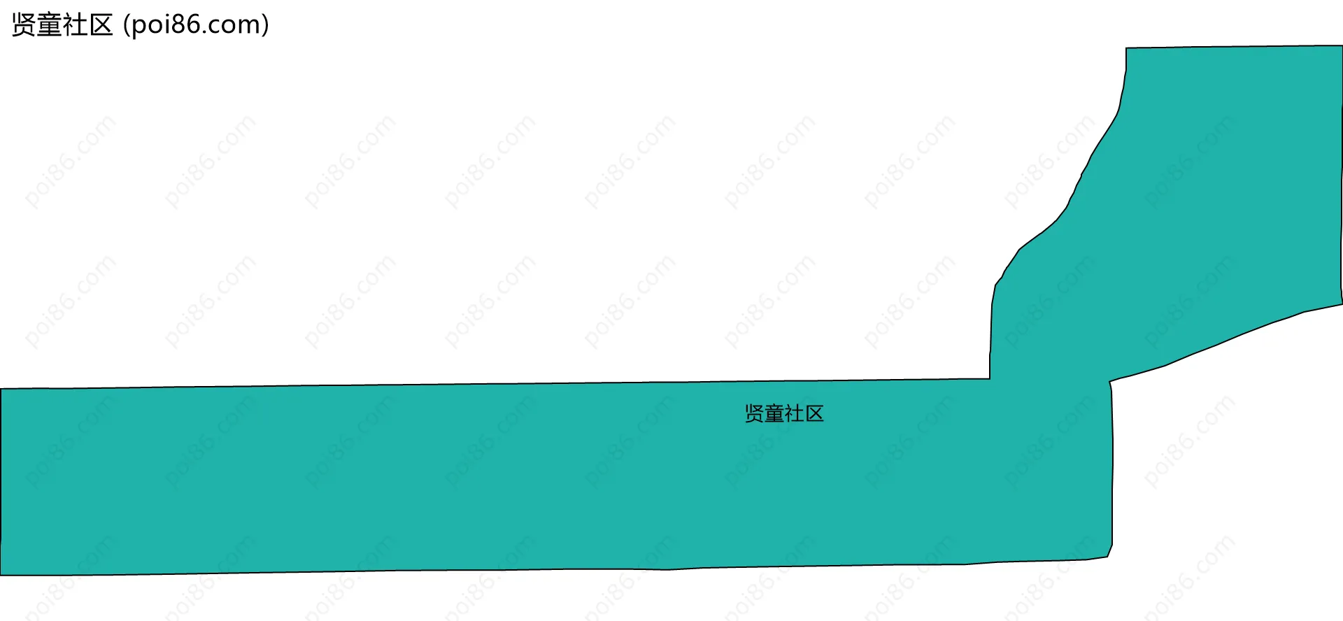 贤童社区边界地图