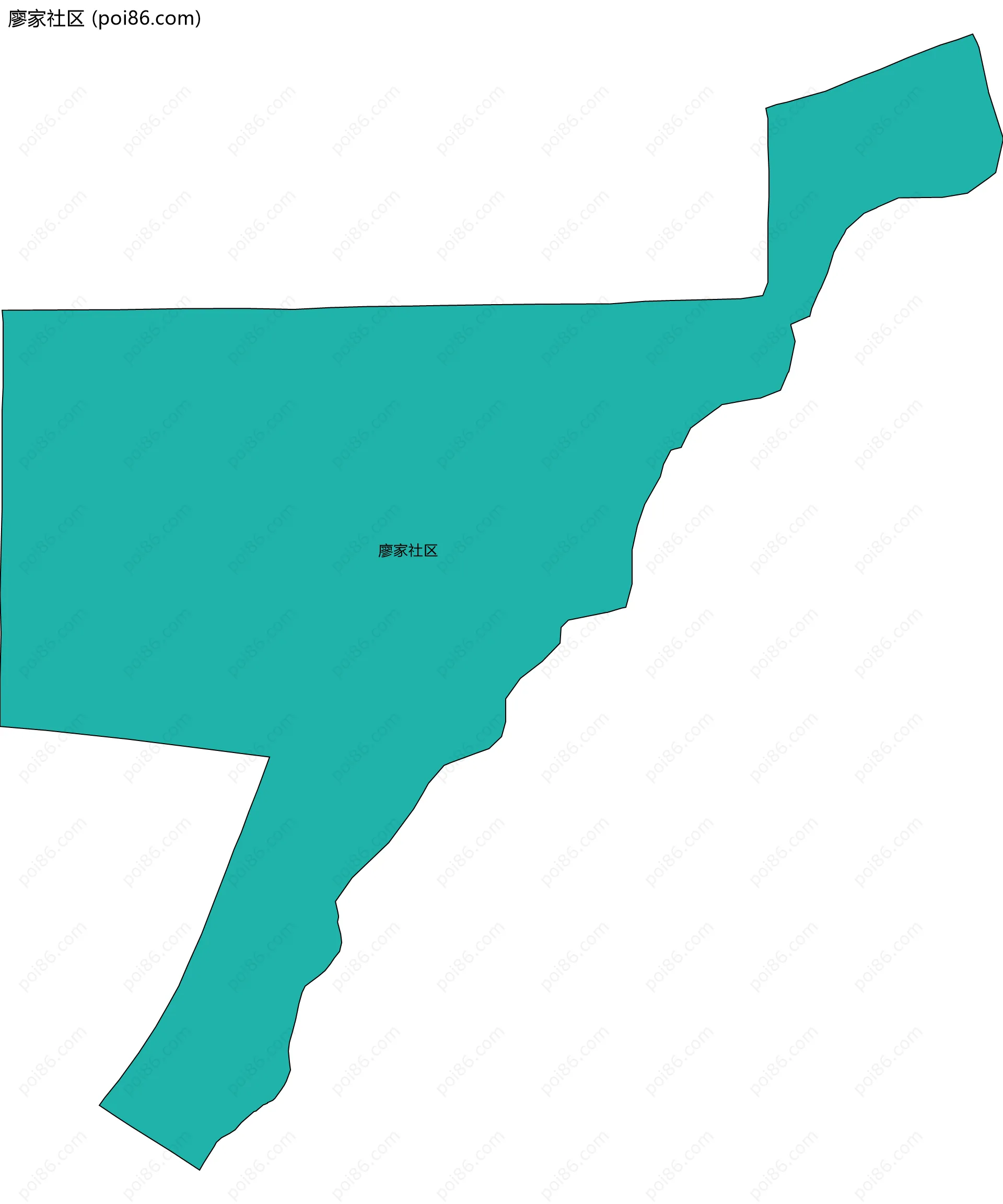 廖家社区边界地图