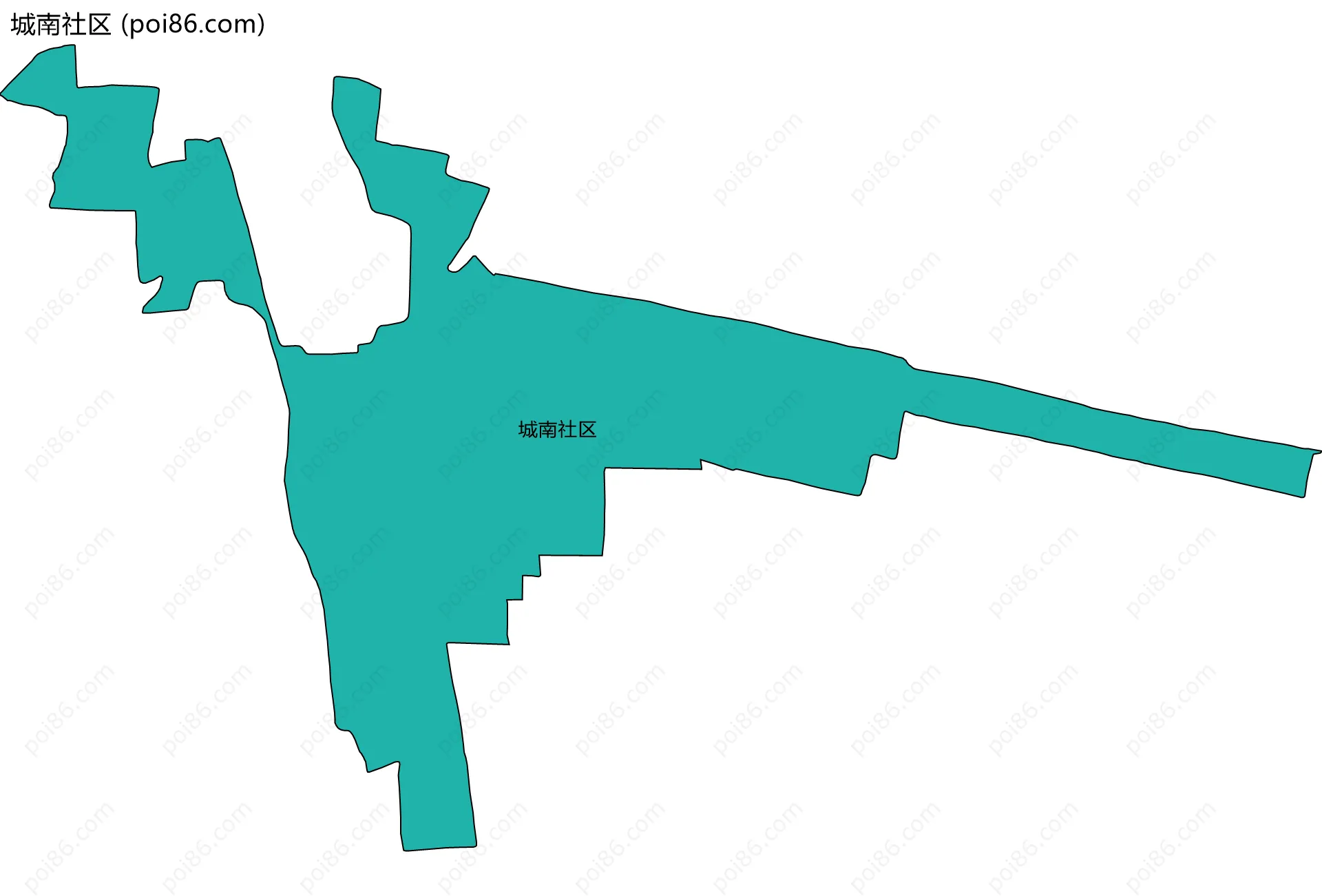城南社区边界地图