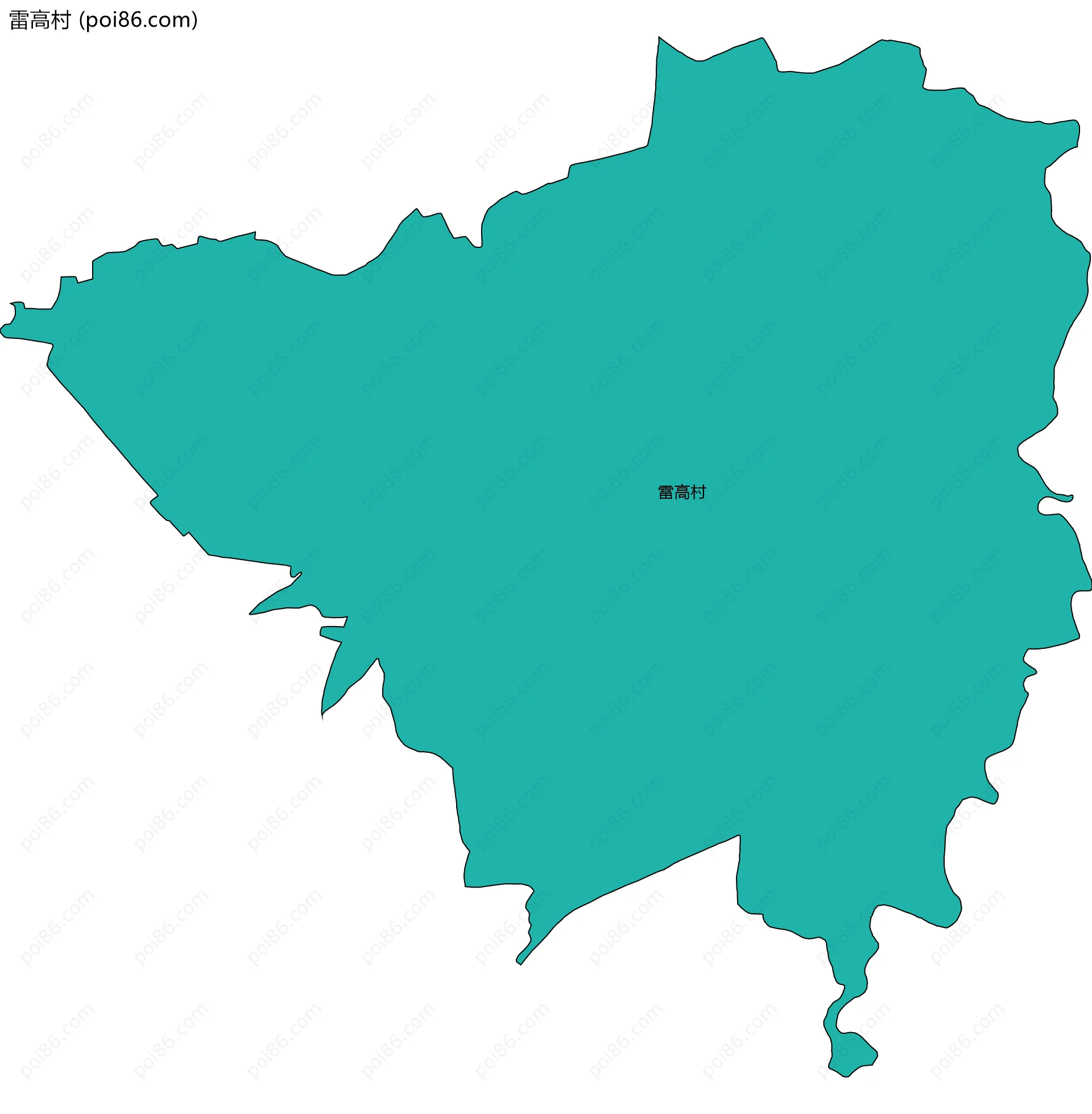 雷高村边界地图