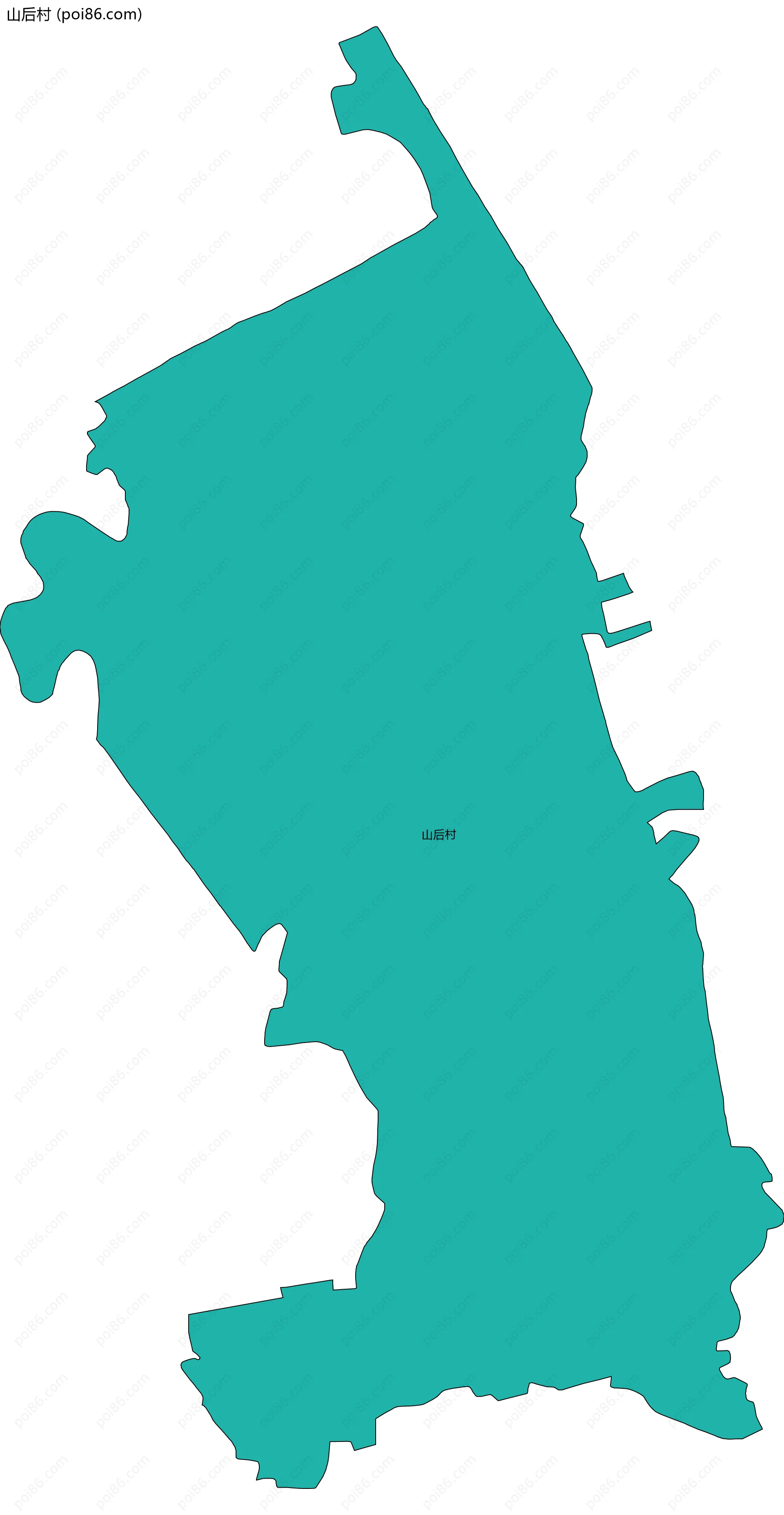 山后村边界地图