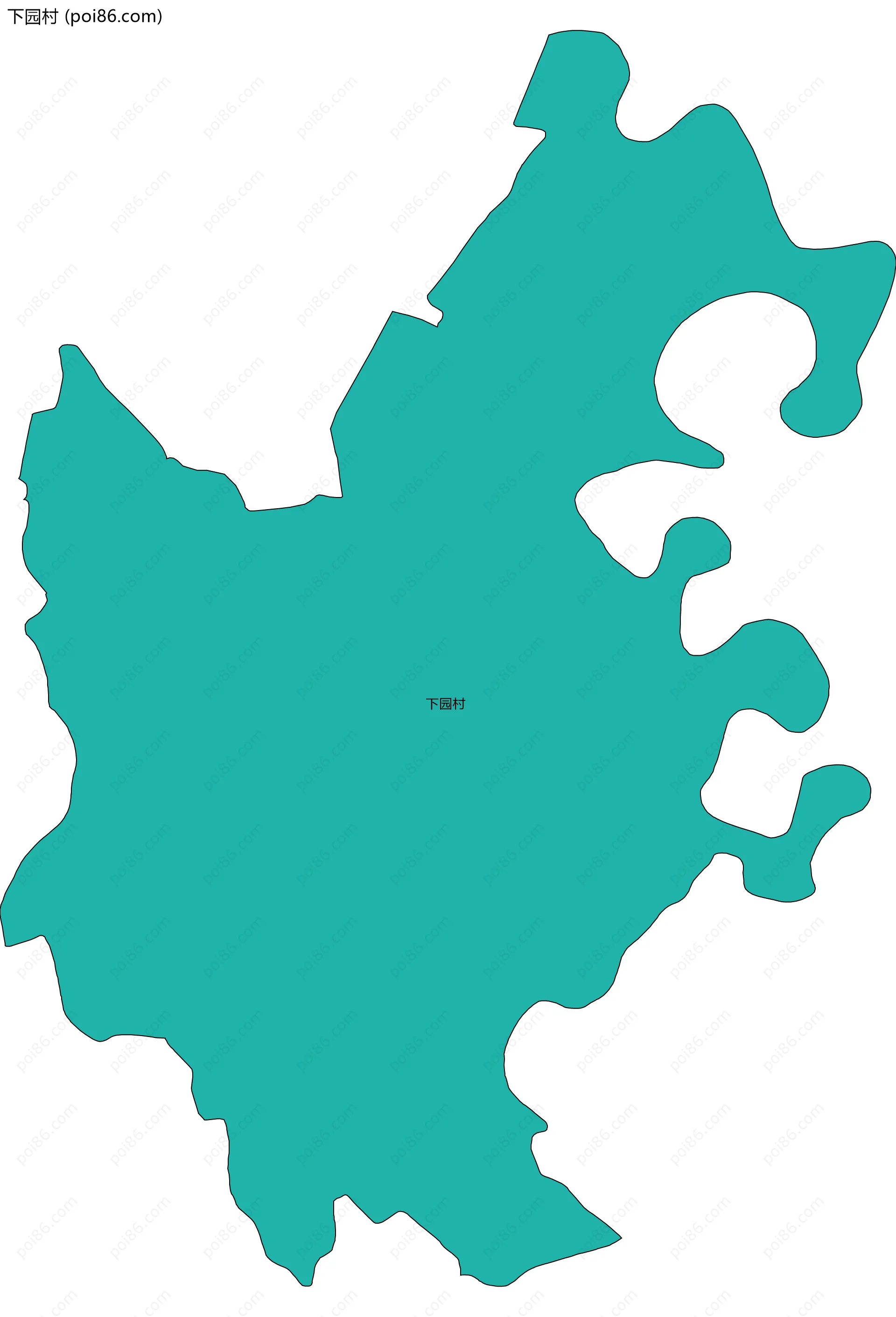 下园村边界地图