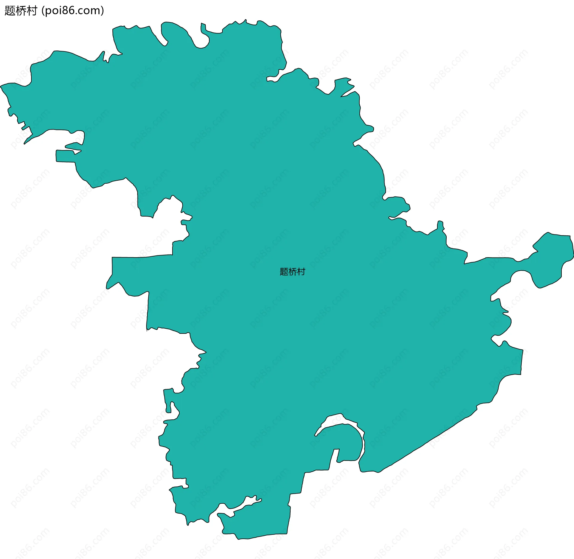 题桥村边界地图