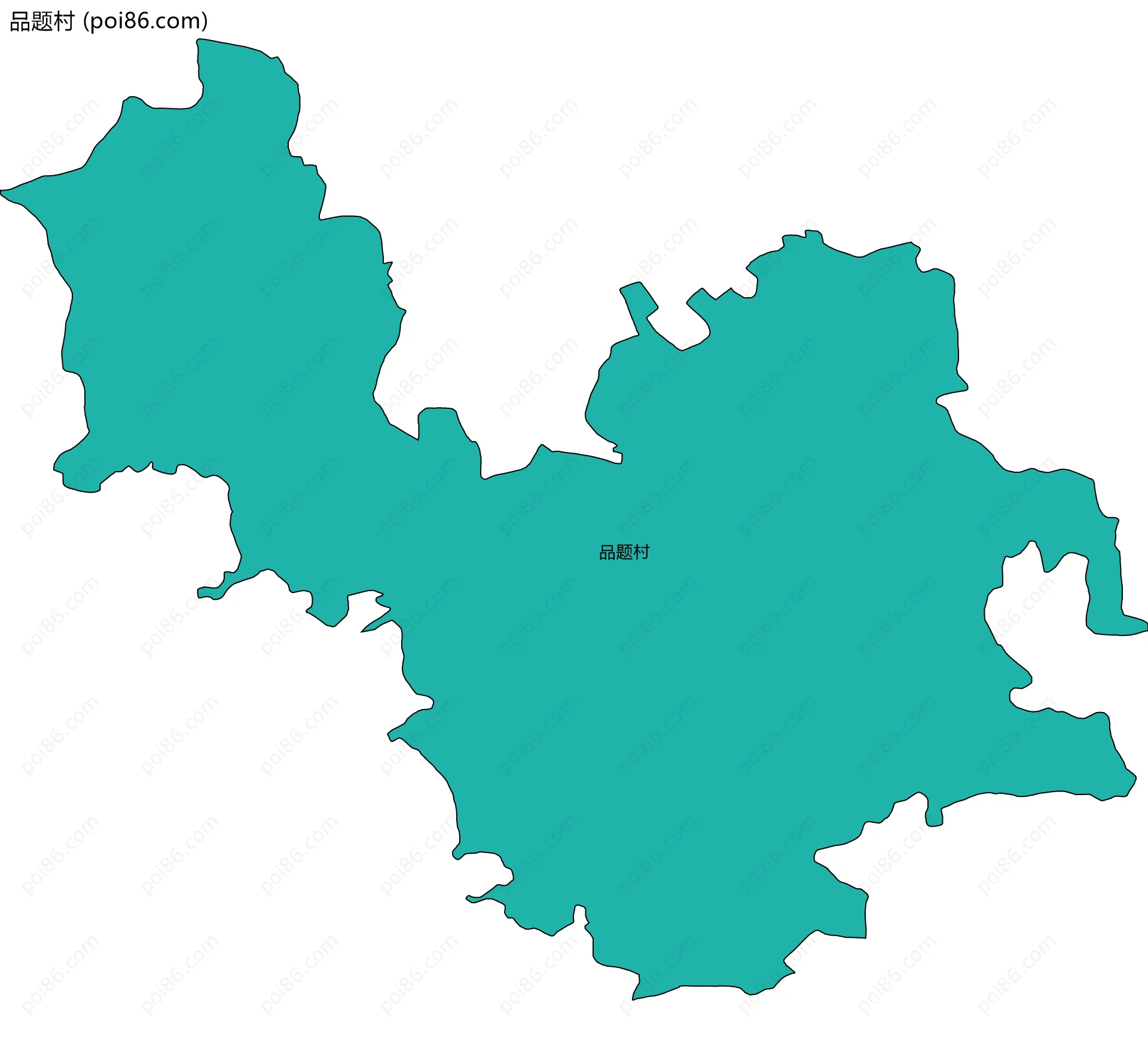 品题村边界地图