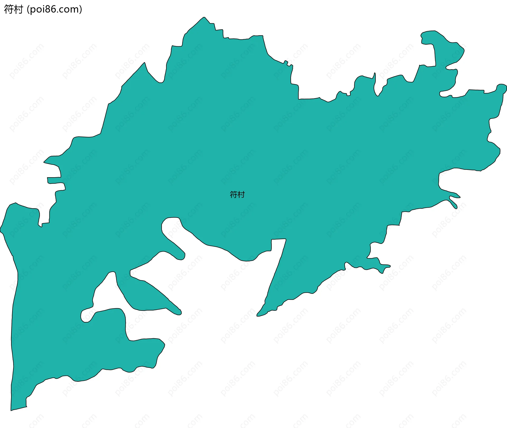 符村边界地图