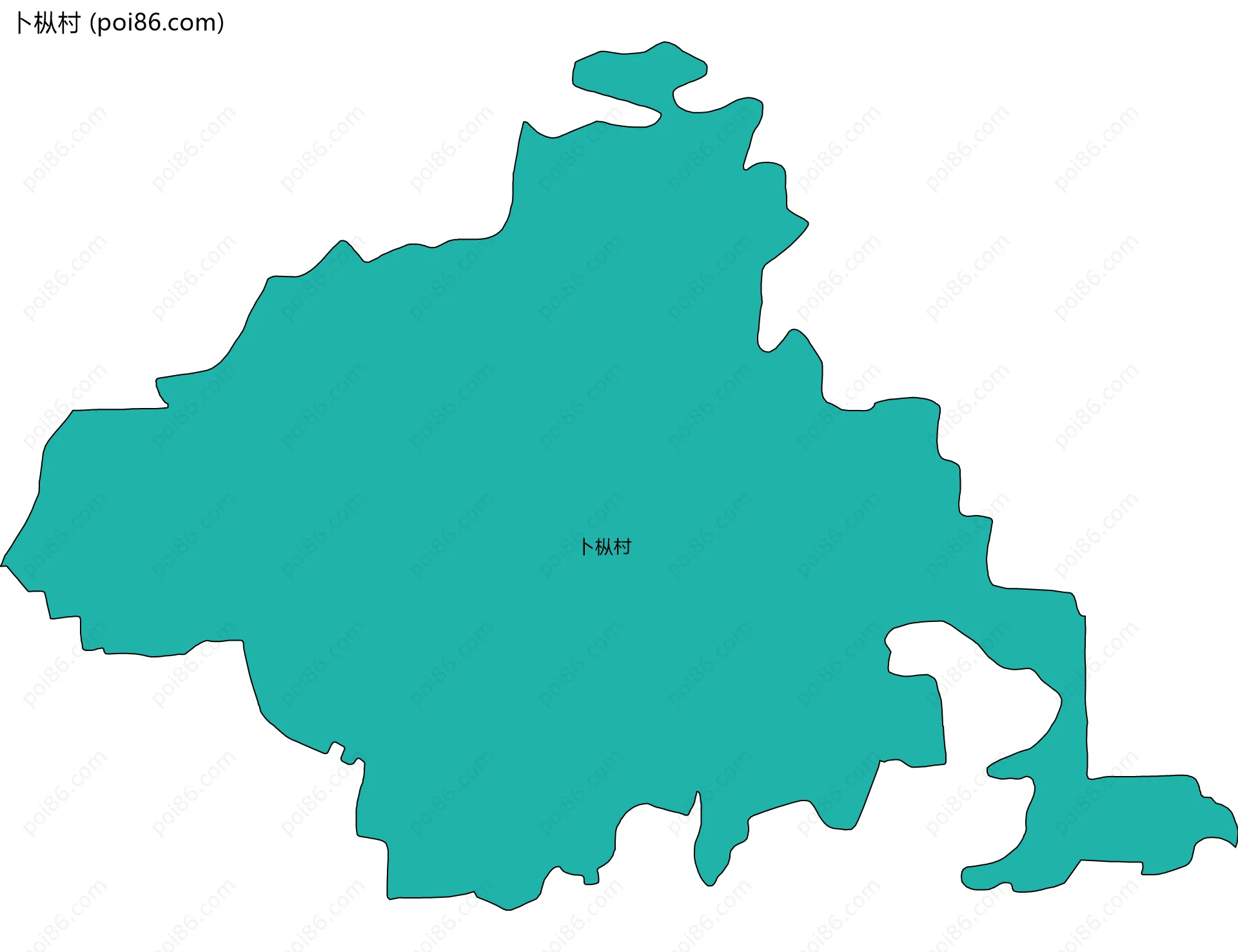 卜枞村边界地图