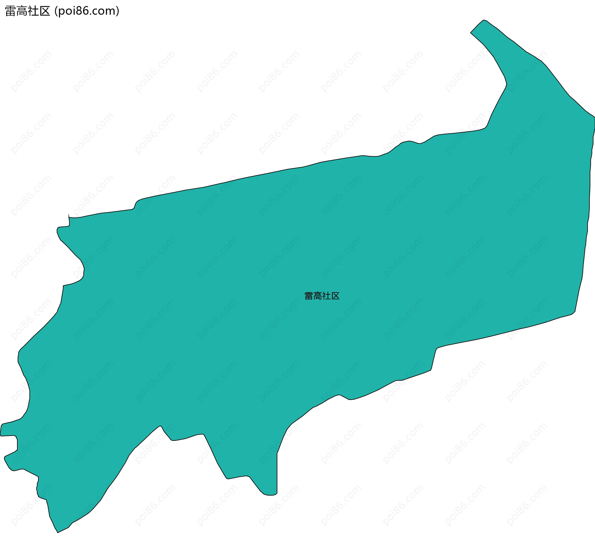 雷高社区边界地图