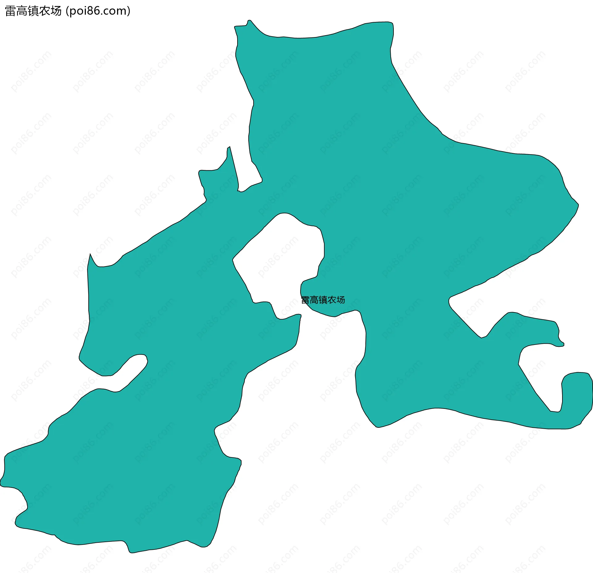 雷高镇农场边界地图