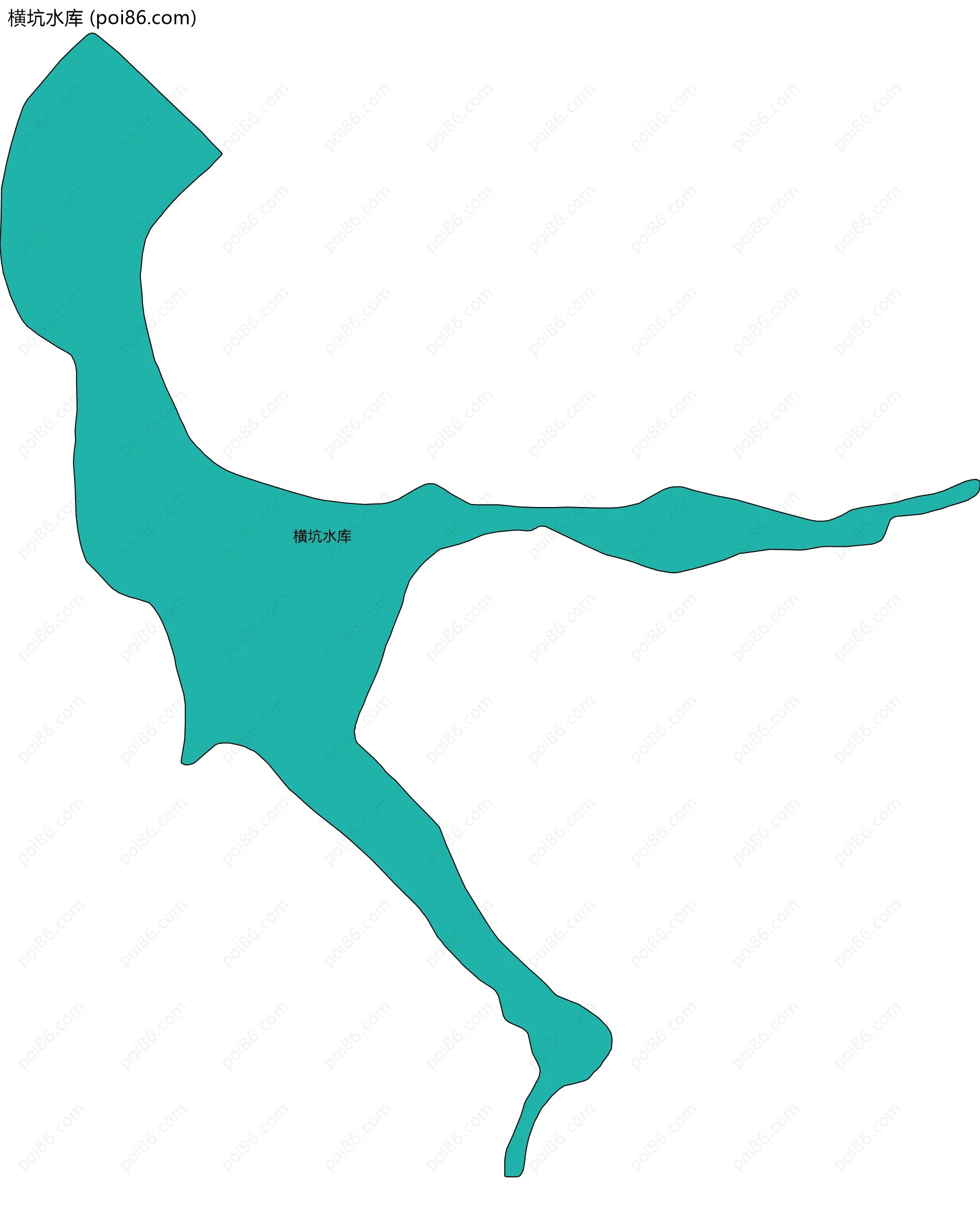 横坑水库边界地图