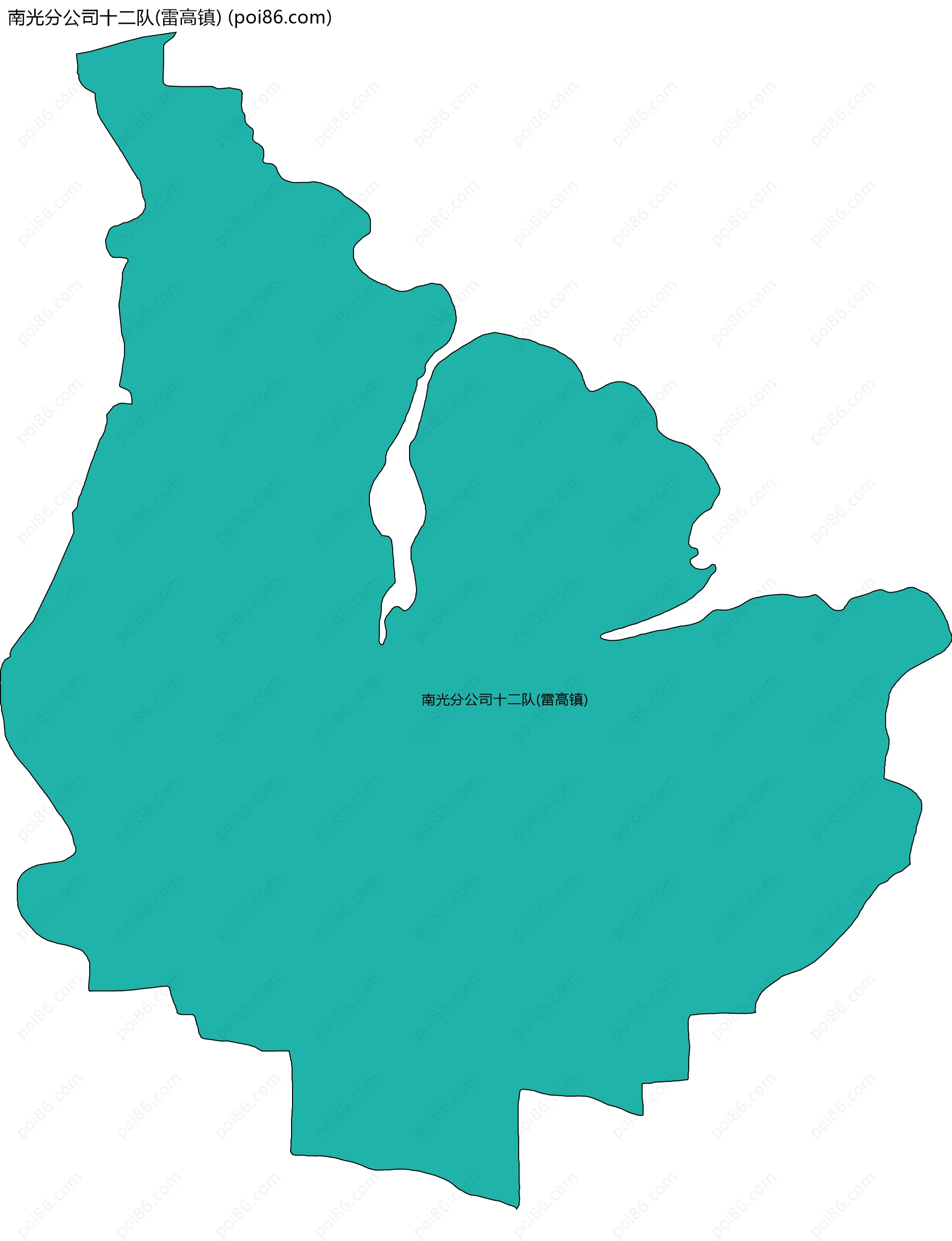 南光分公司十二队(雷高镇)边界地图
