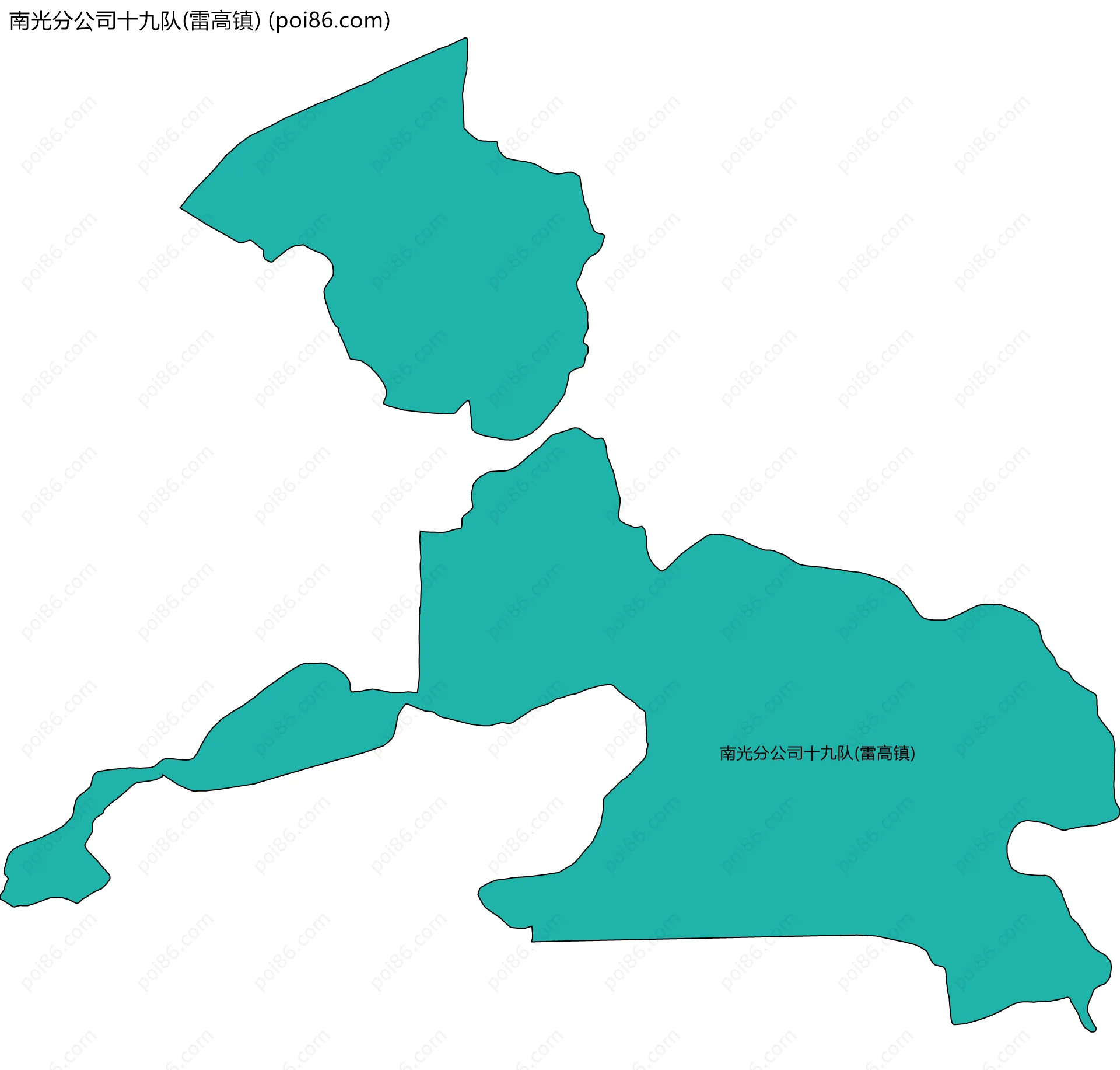 南光分公司十九队(雷高镇)边界地图