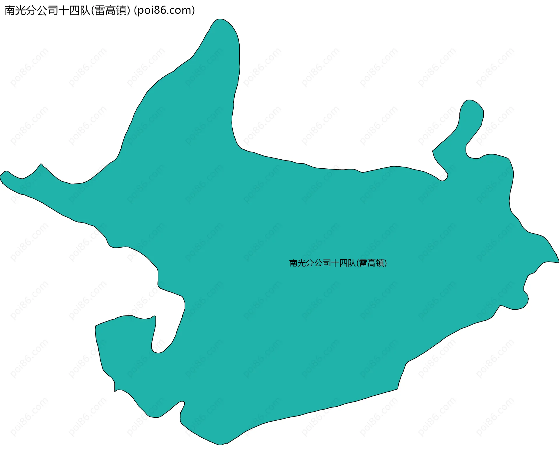 南光分公司十四队(雷高镇)边界地图