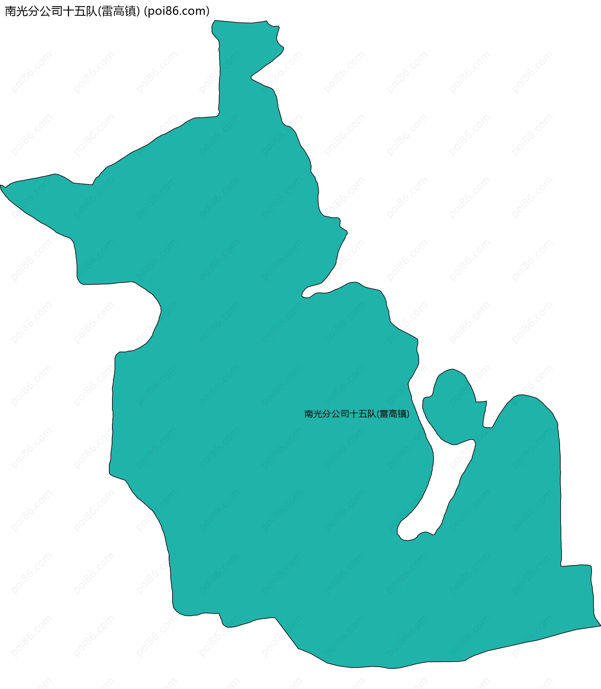 南光分公司十五队(雷高镇)边界地图