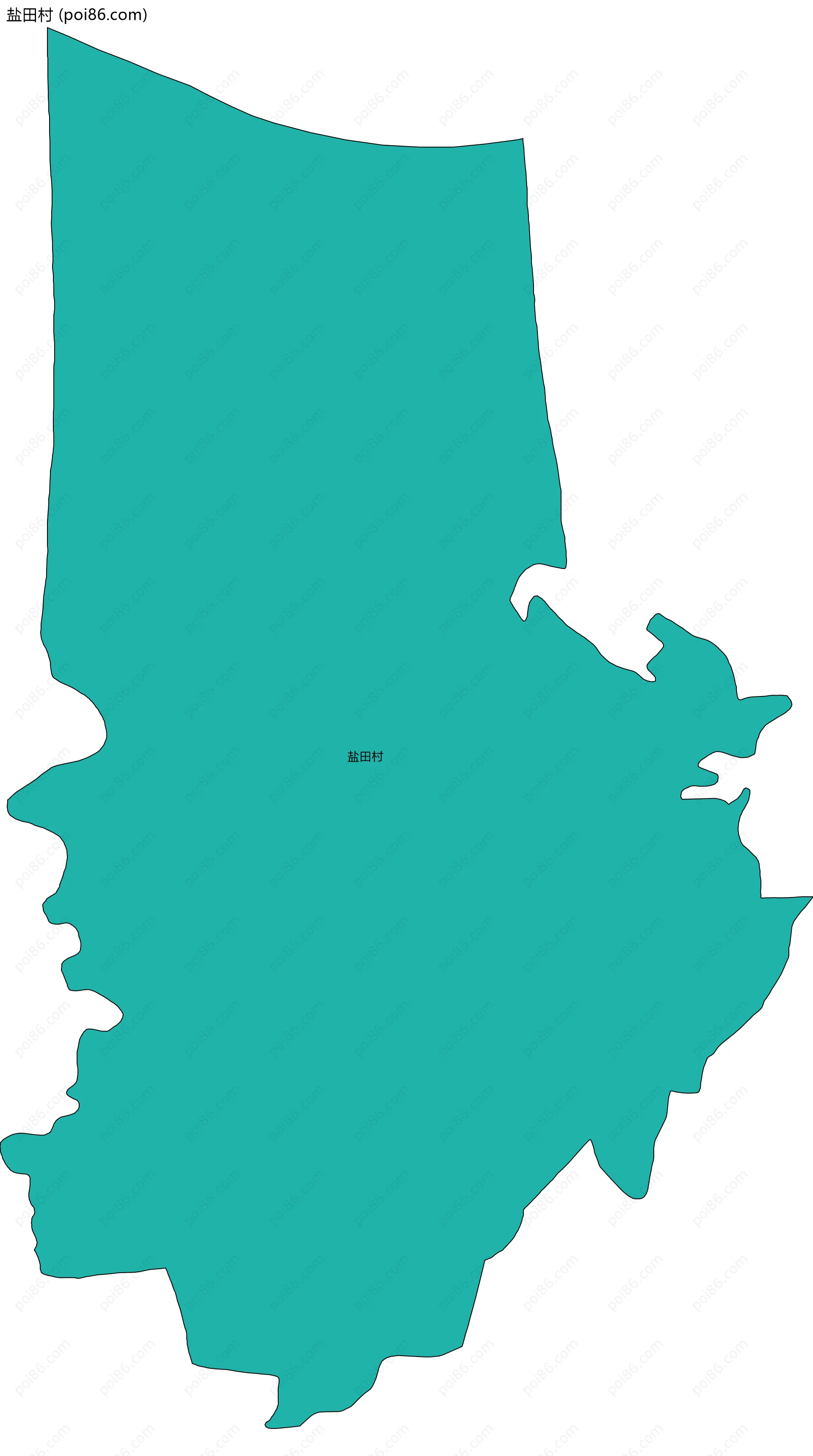 盐田村边界地图