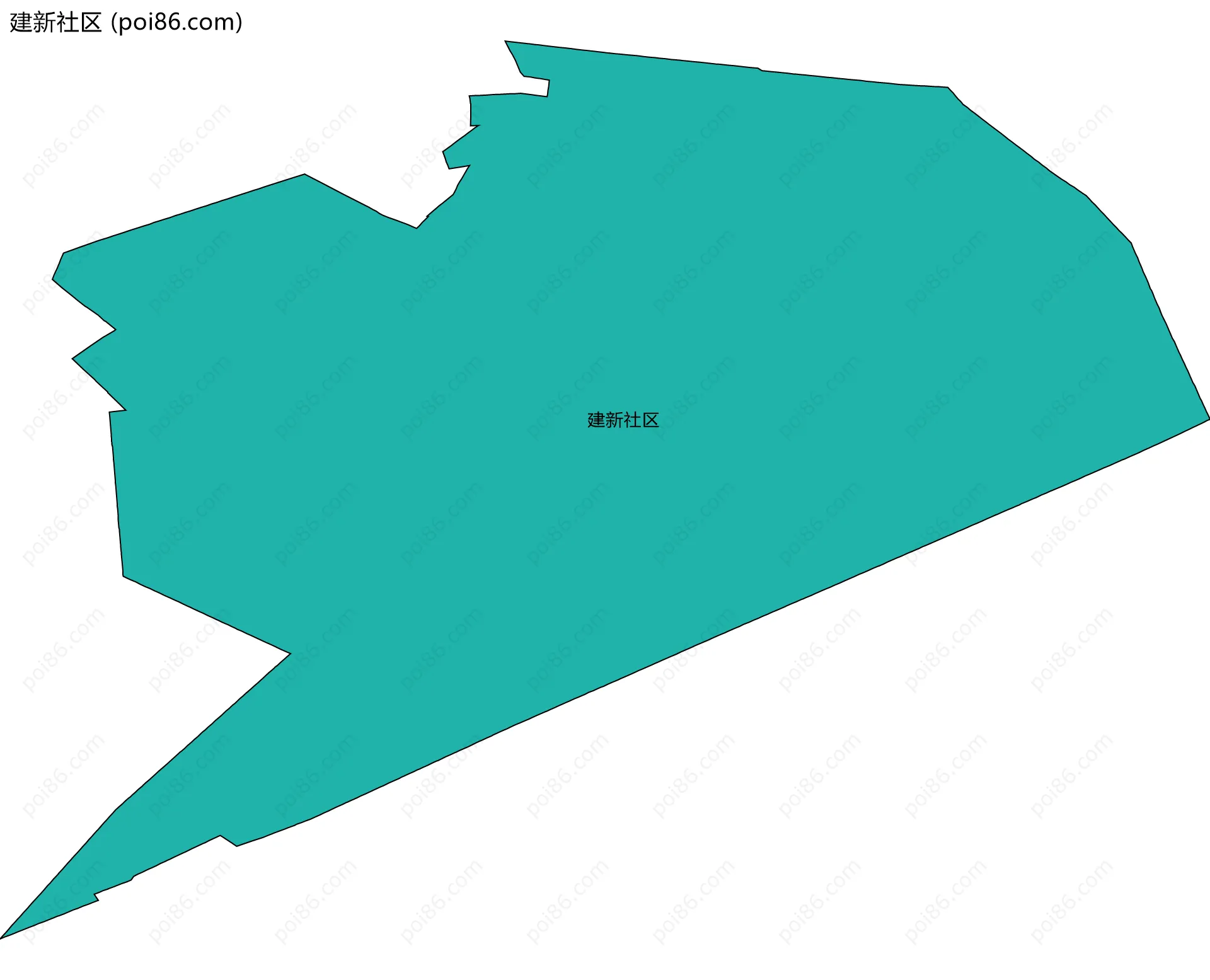 建新社区边界地图