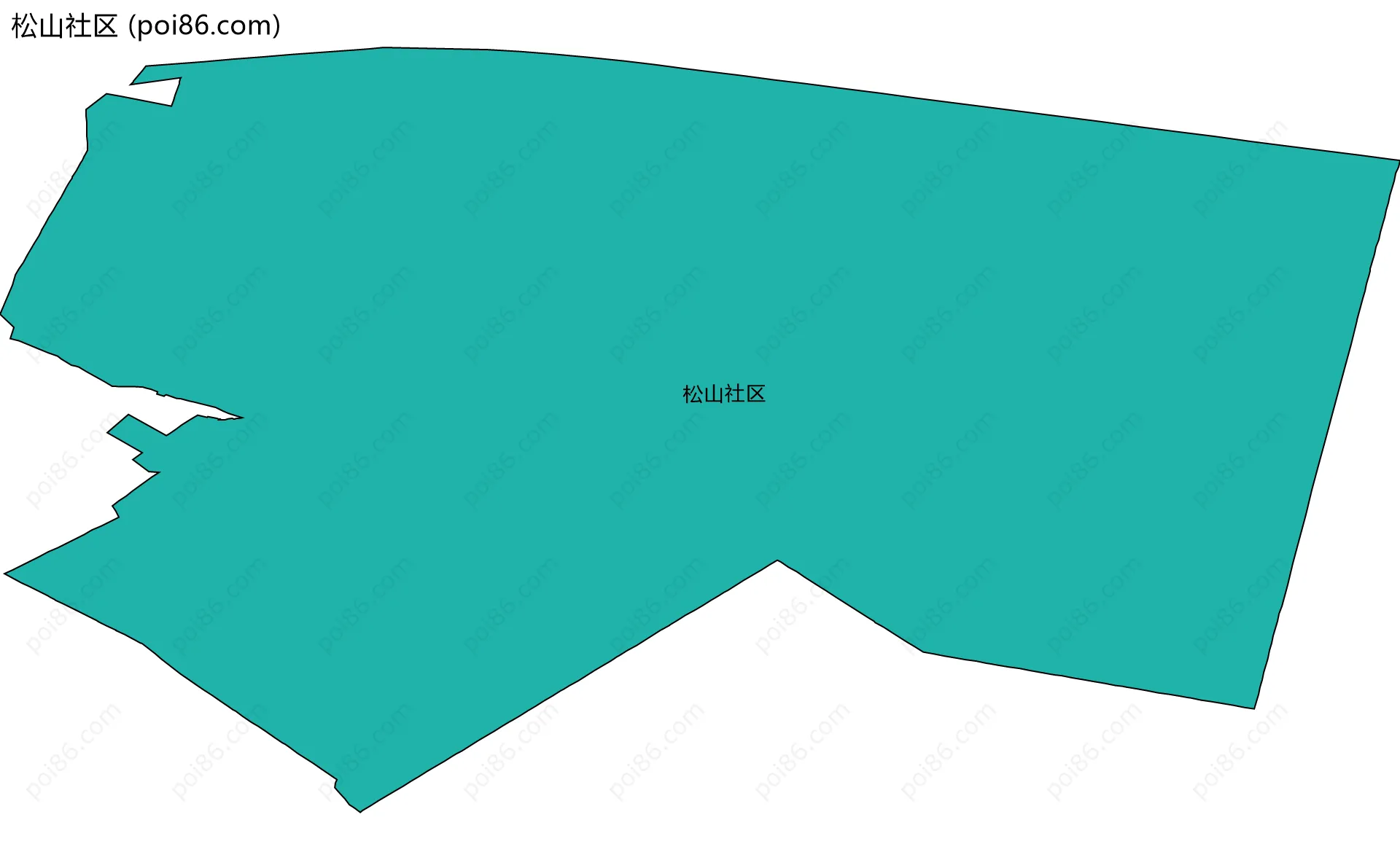 松山社区边界地图