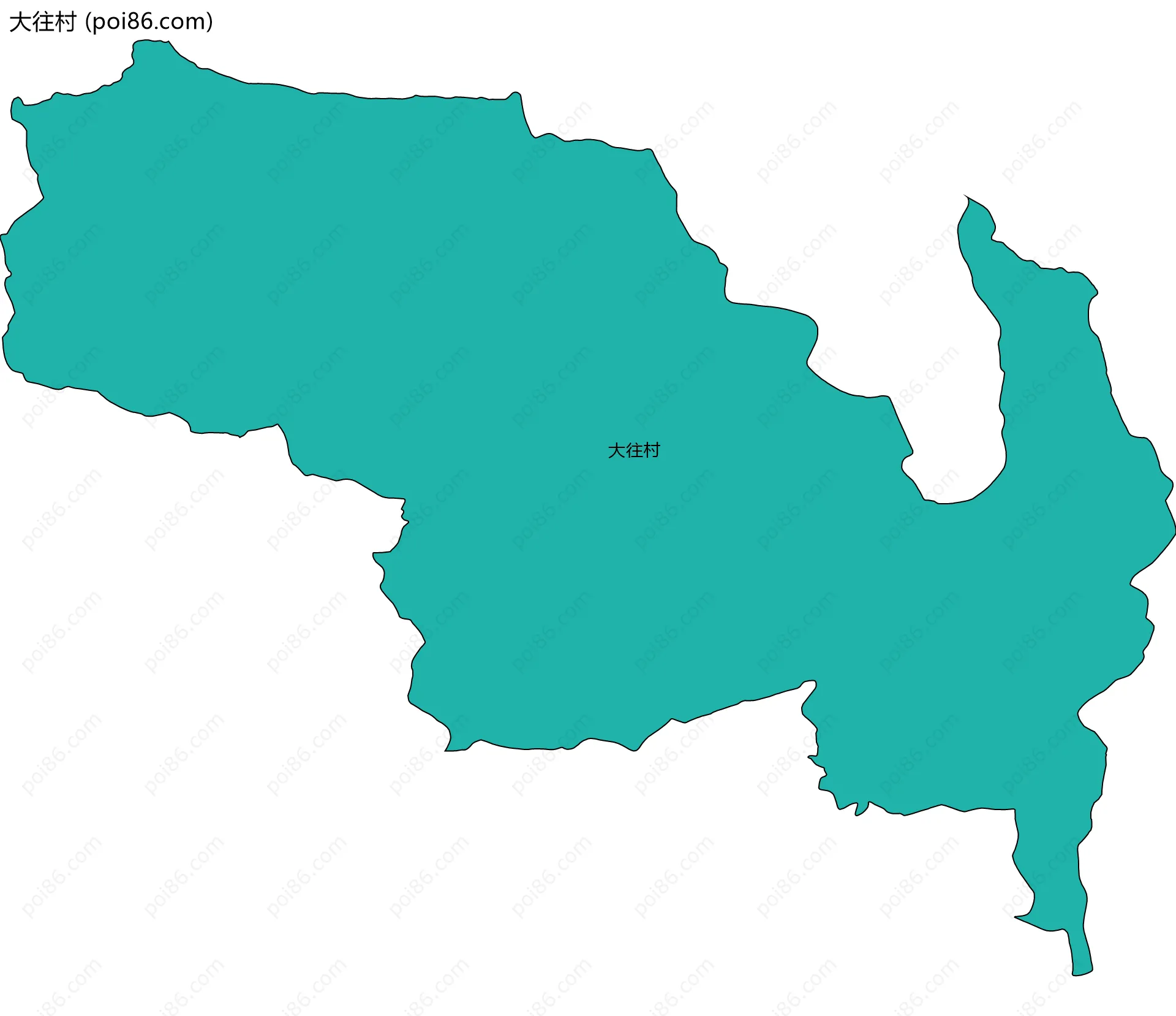 大往村边界地图