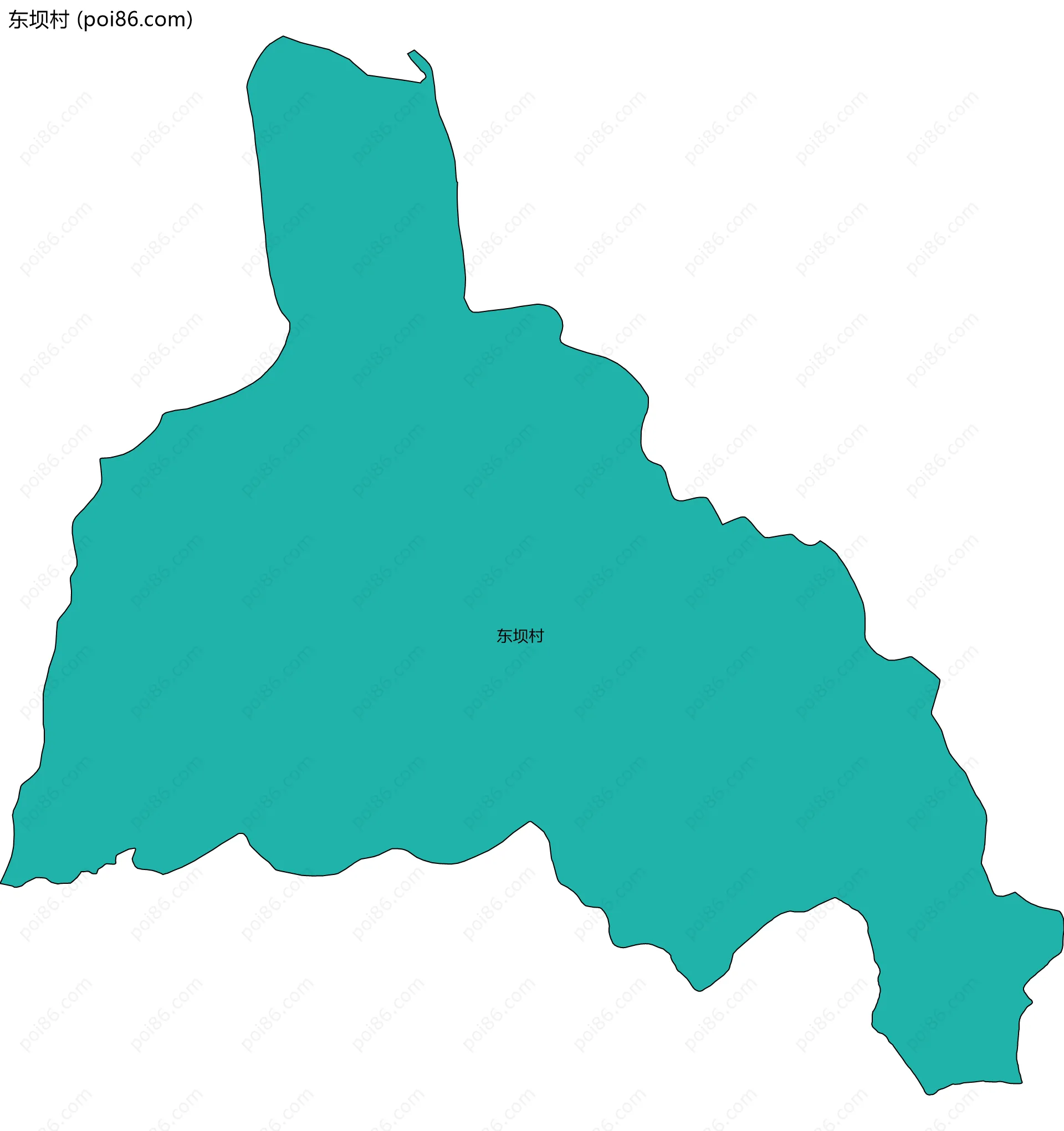 东坝村边界地图