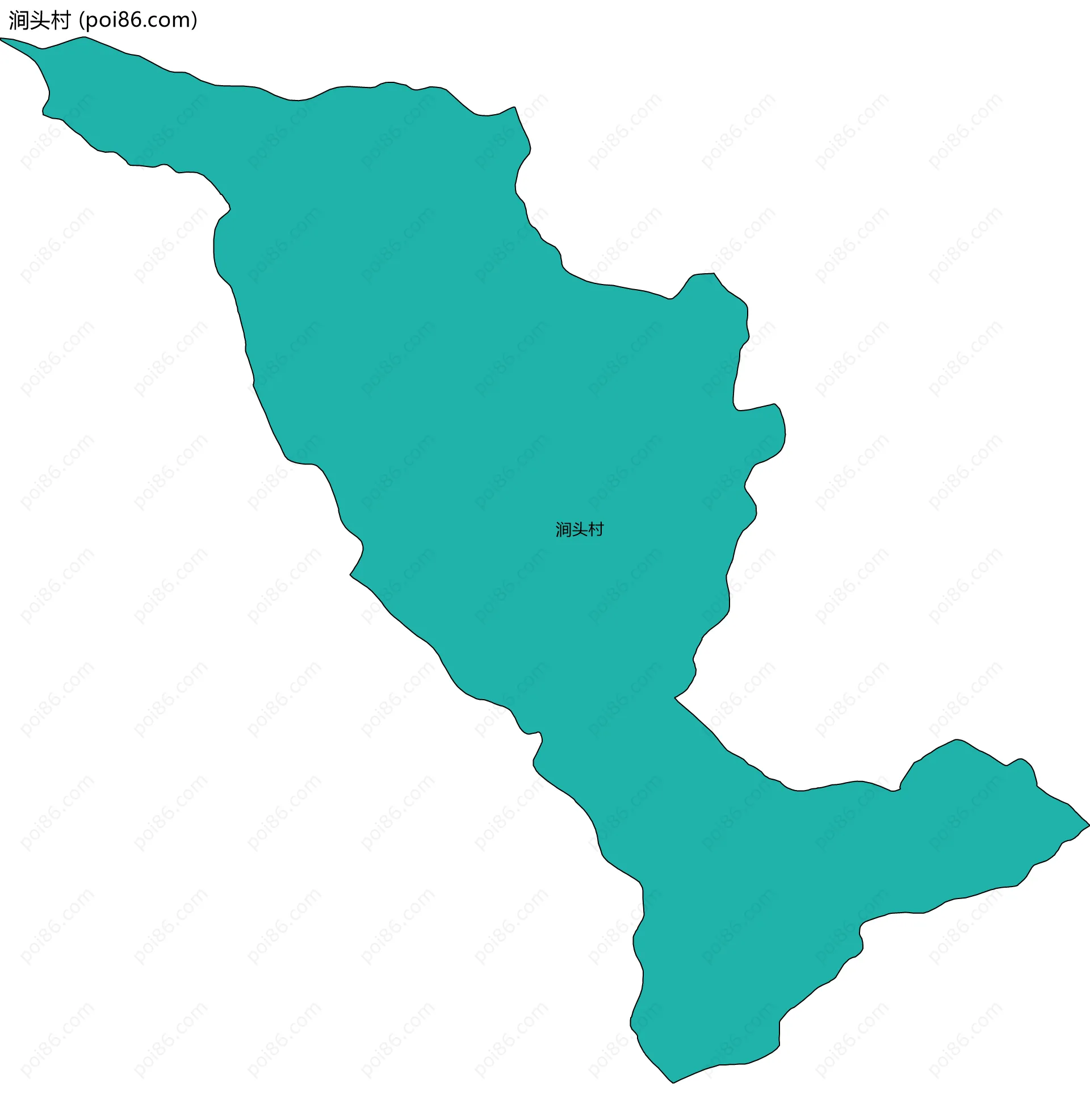 涧头村边界地图