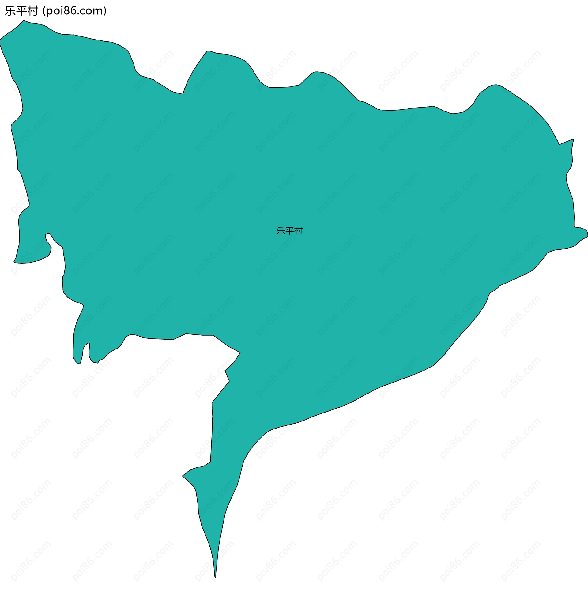 乐平村边界地图