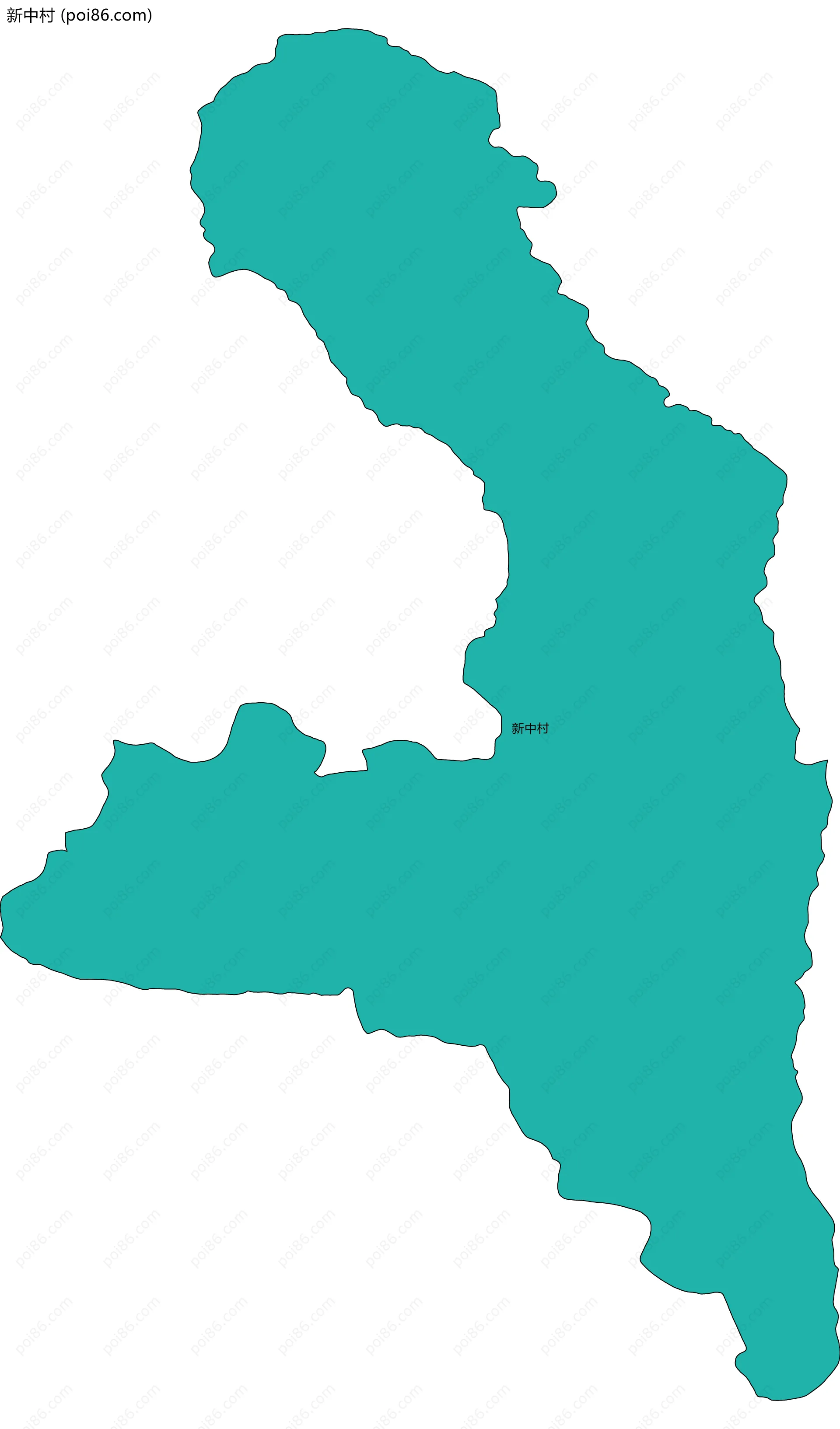 新中村边界地图