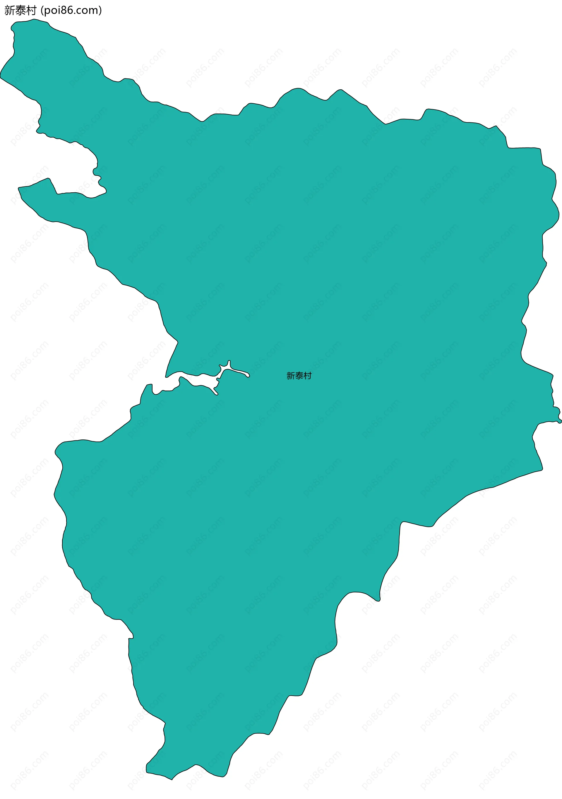 新泰村边界地图