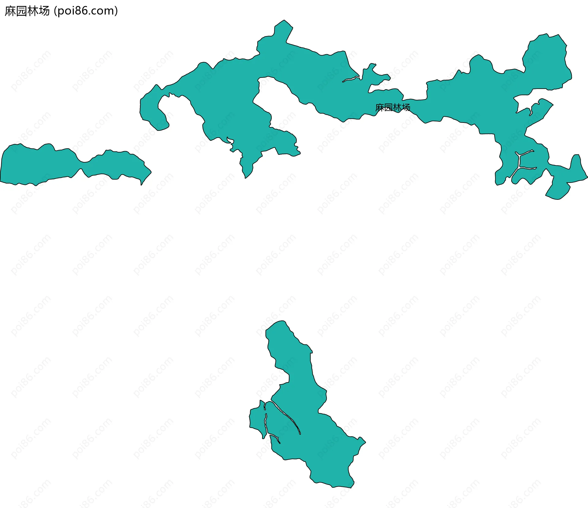 麻园林场边界地图