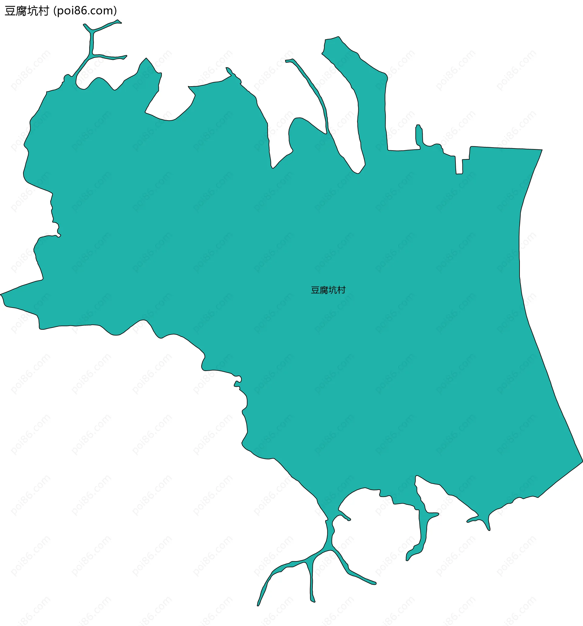 豆腐坑村边界地图