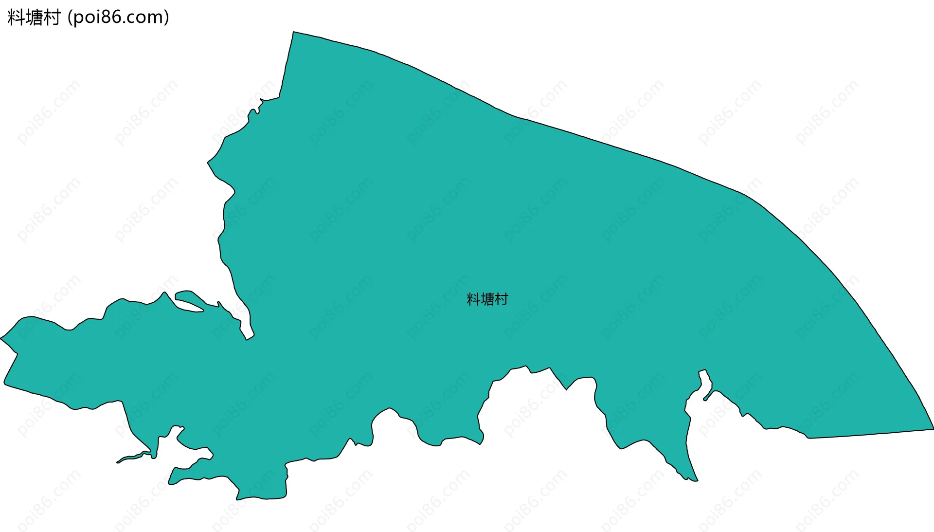 料塘村边界地图