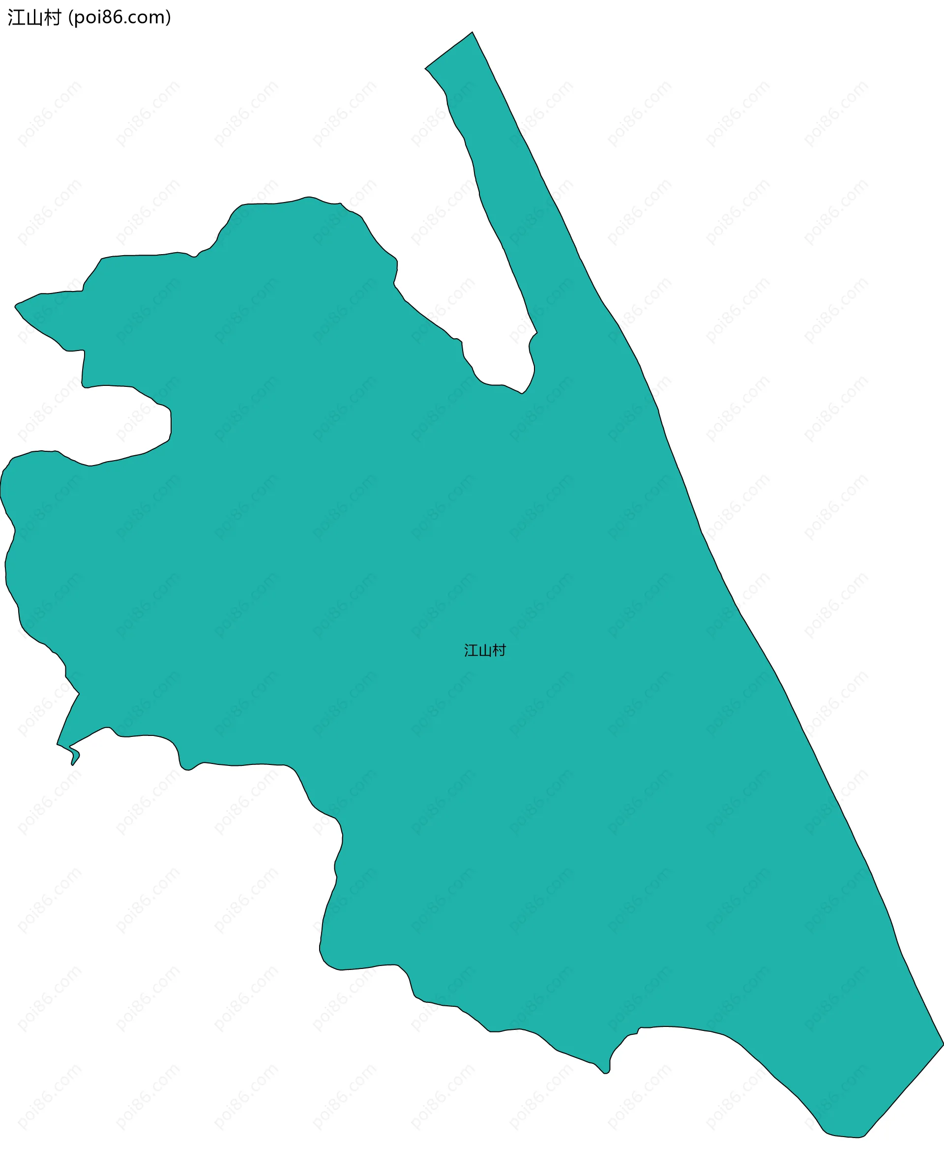 江山村边界地图