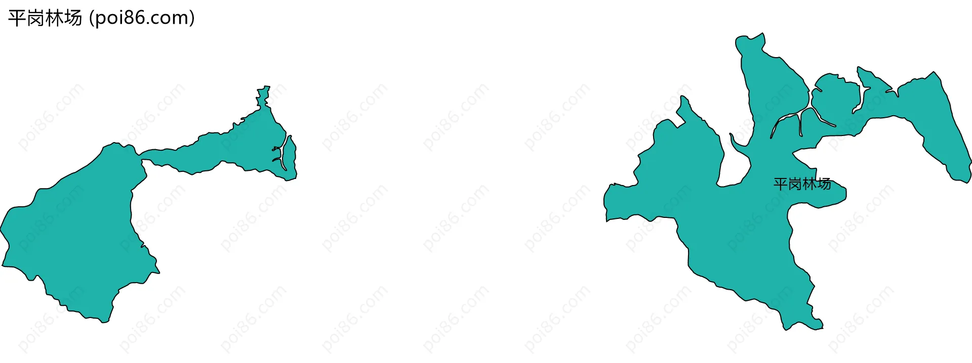 平岗林场边界地图