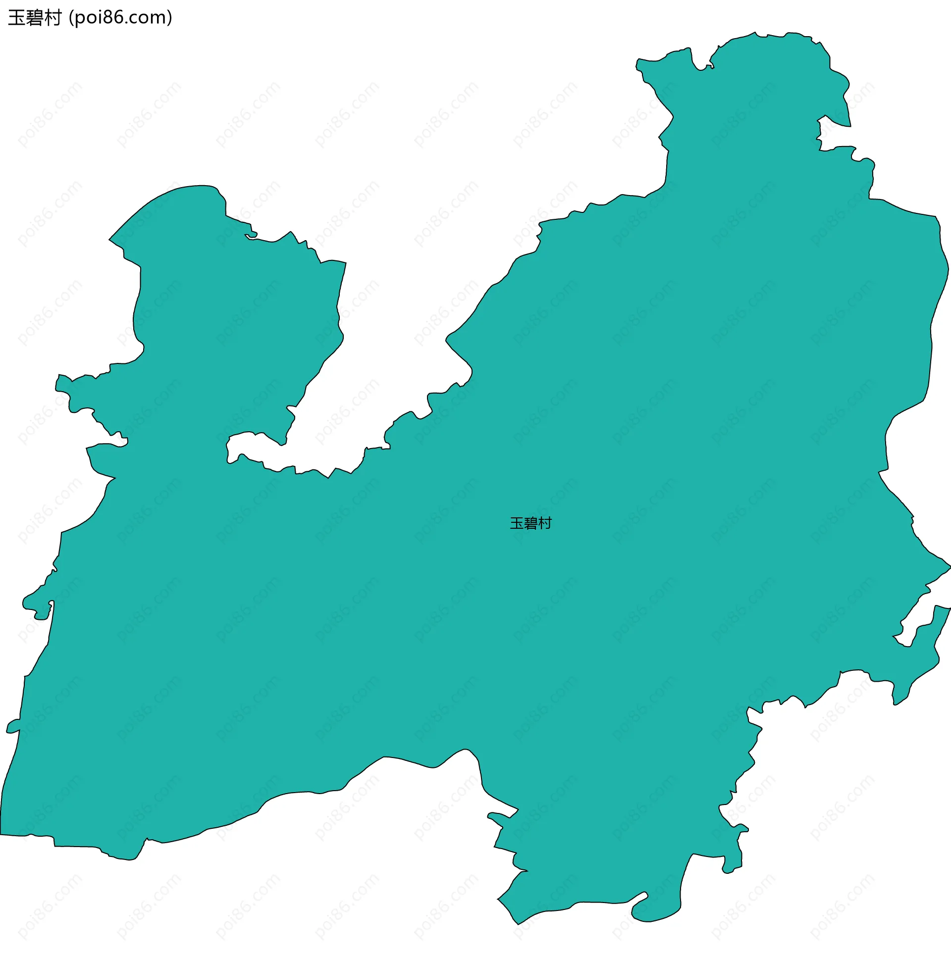 玉碧村边界地图