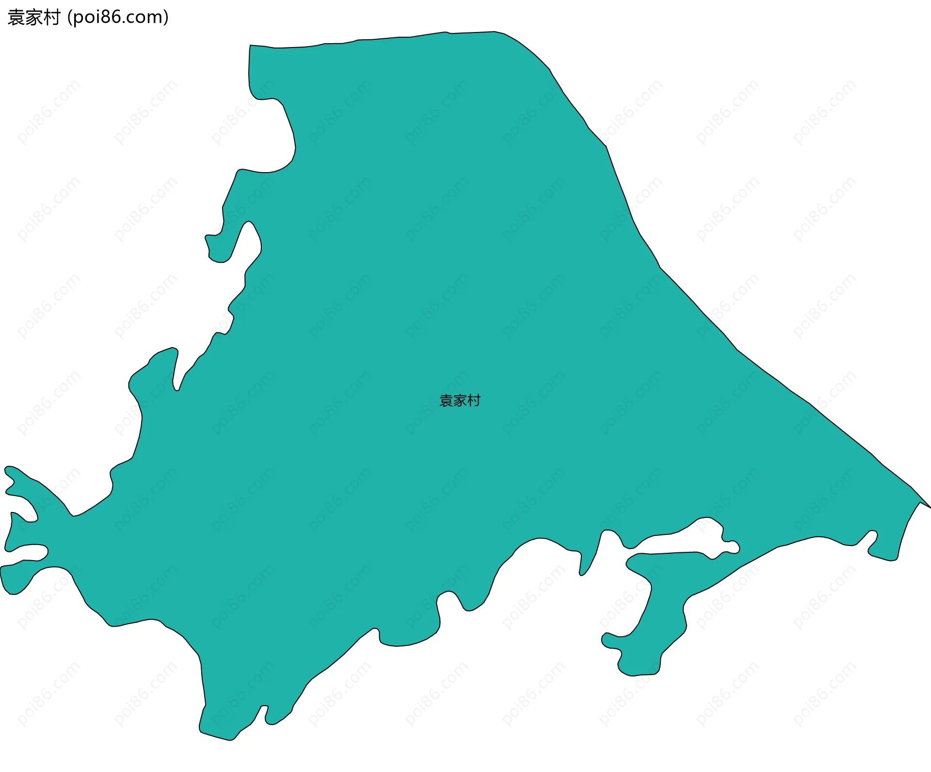 袁家村边界地图