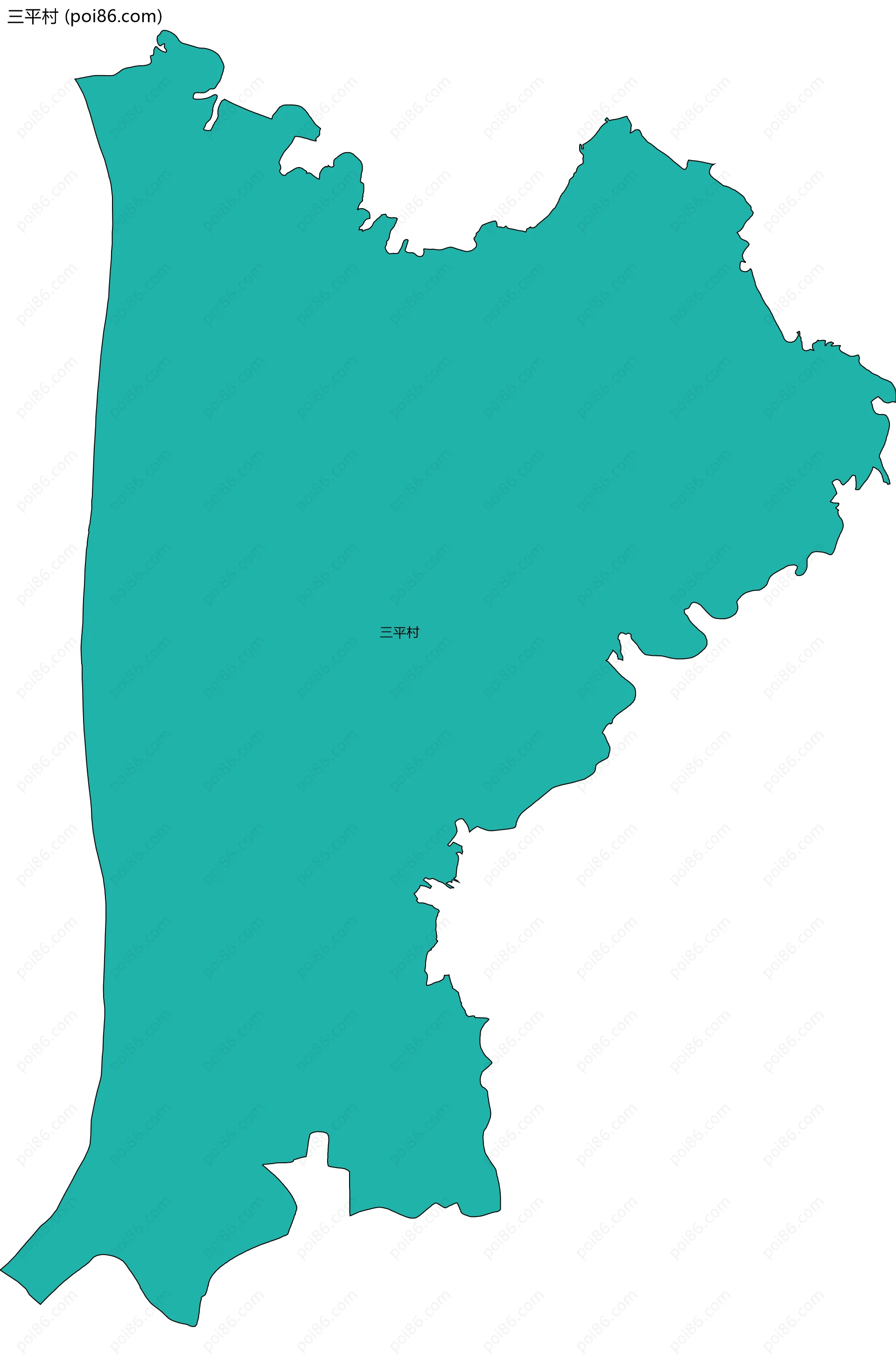 三平村边界地图