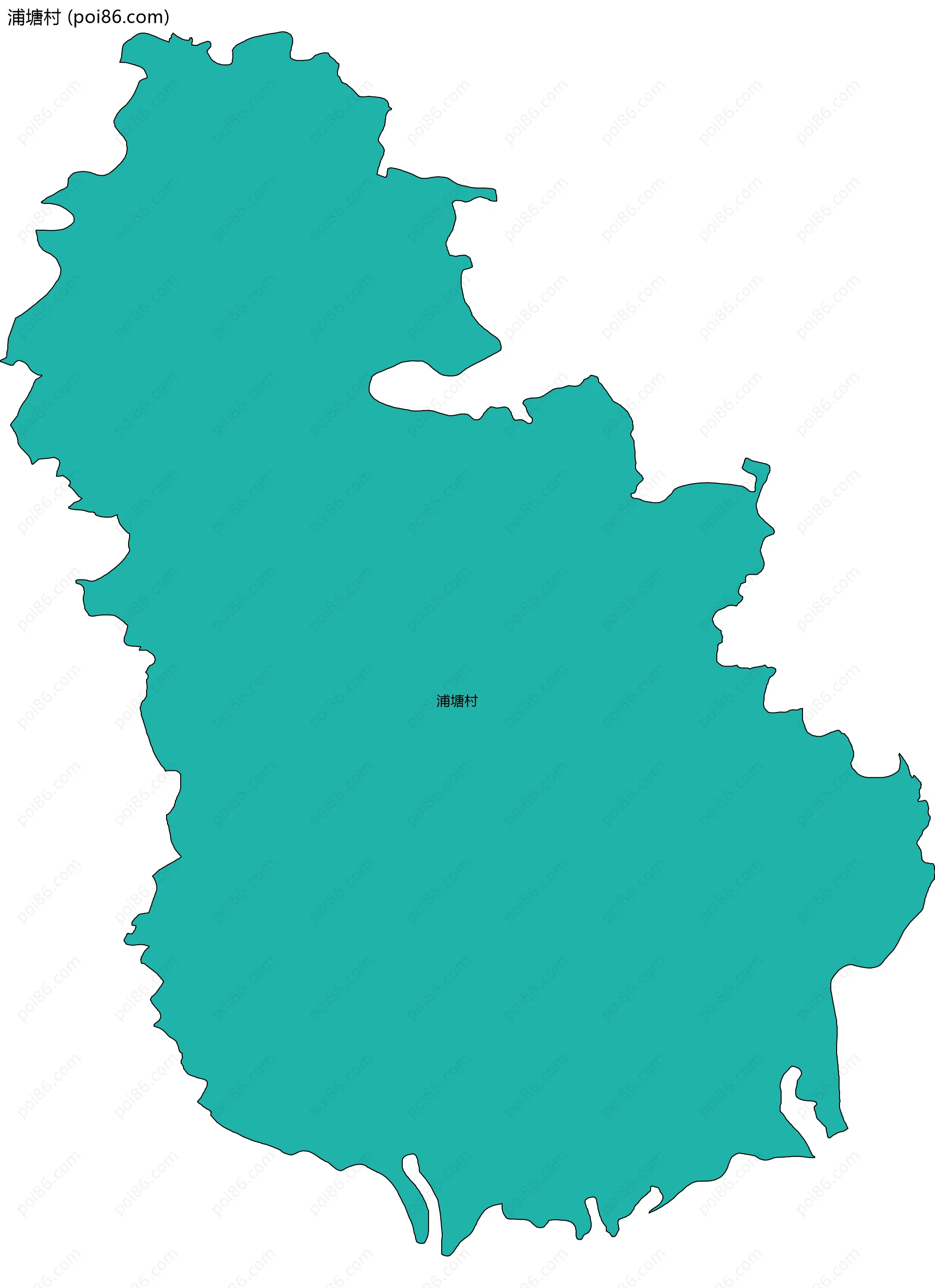 浦塘村边界地图