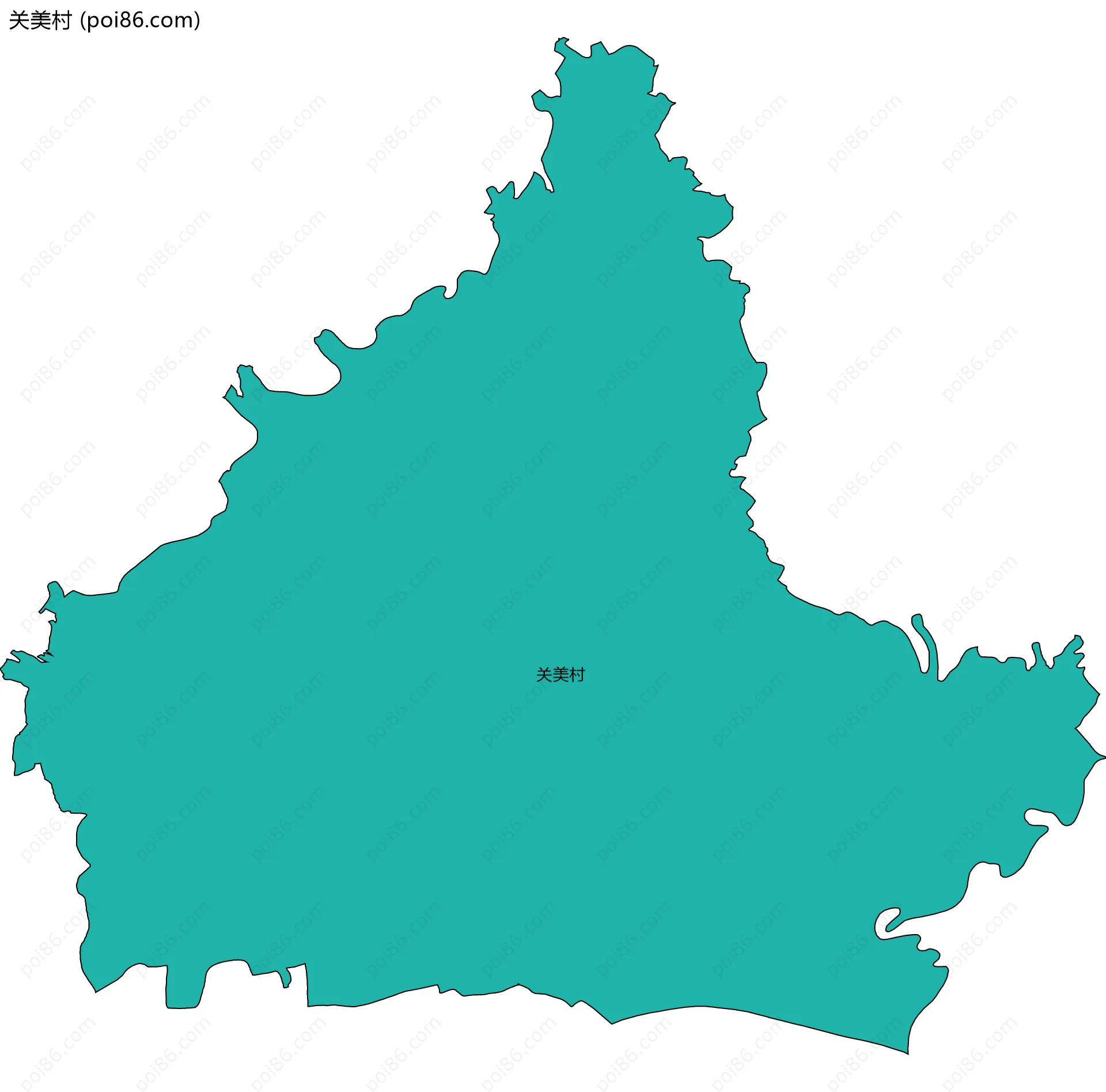 关美村边界地图