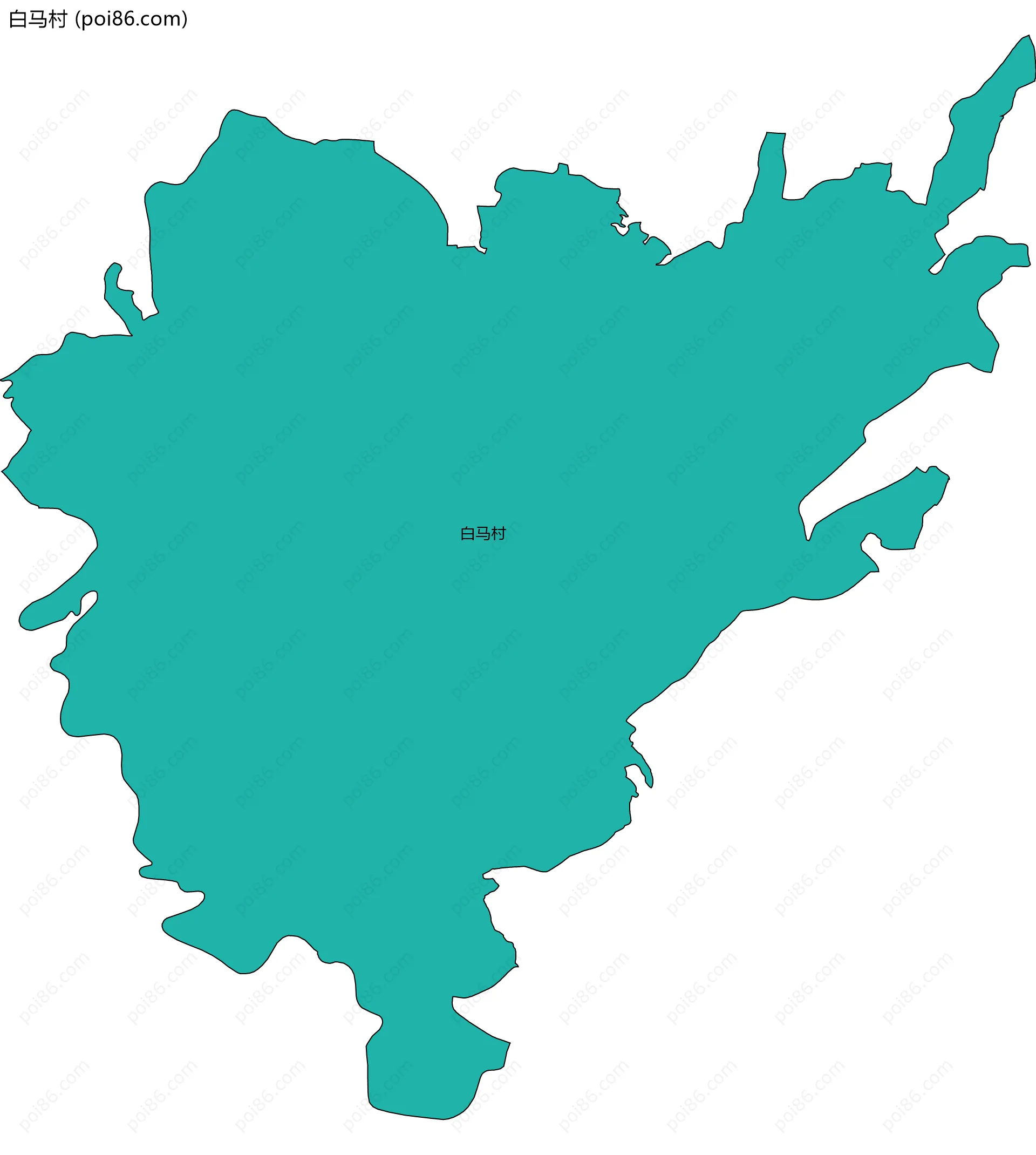 白马村边界地图