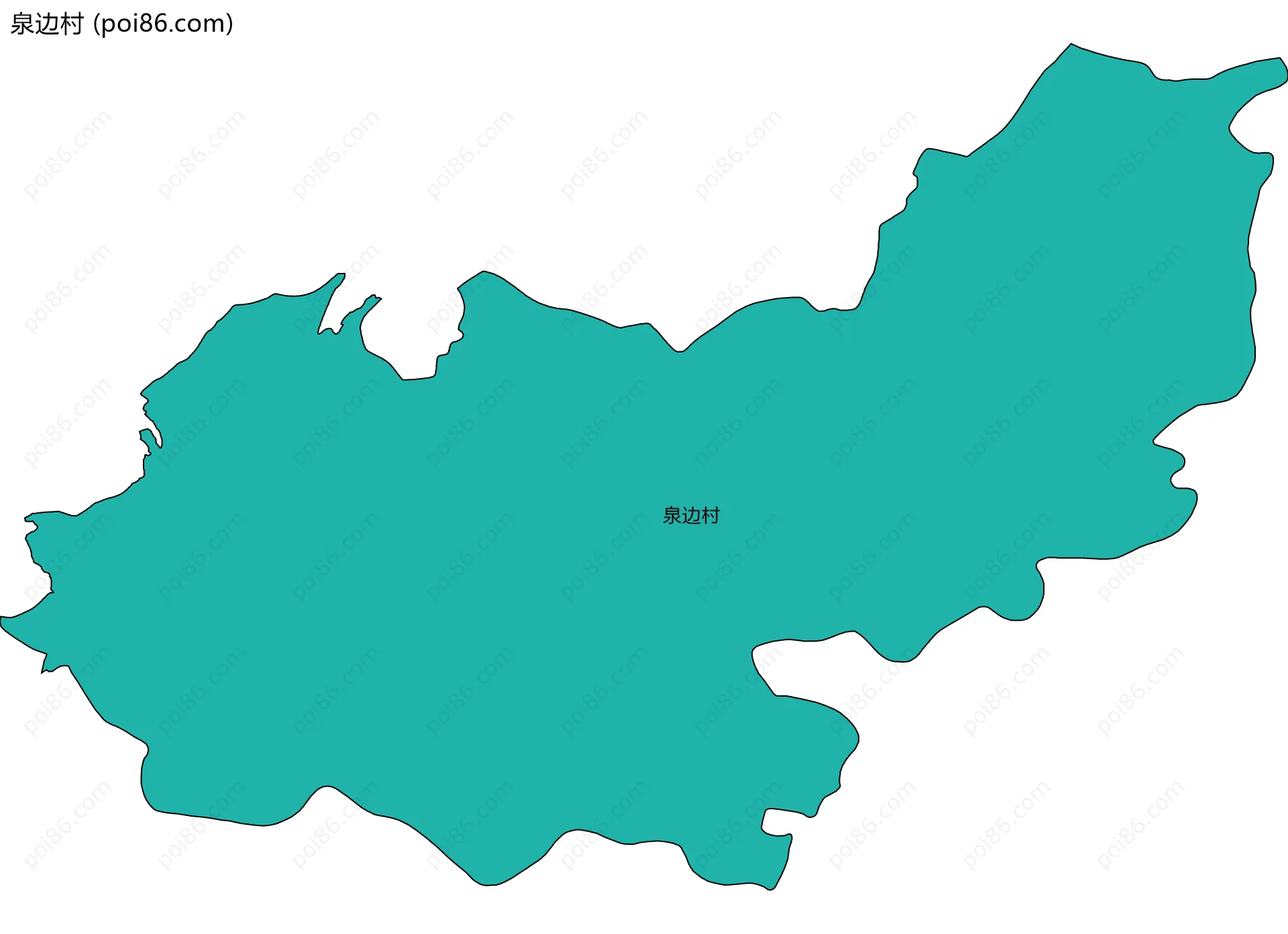 泉边村边界地图