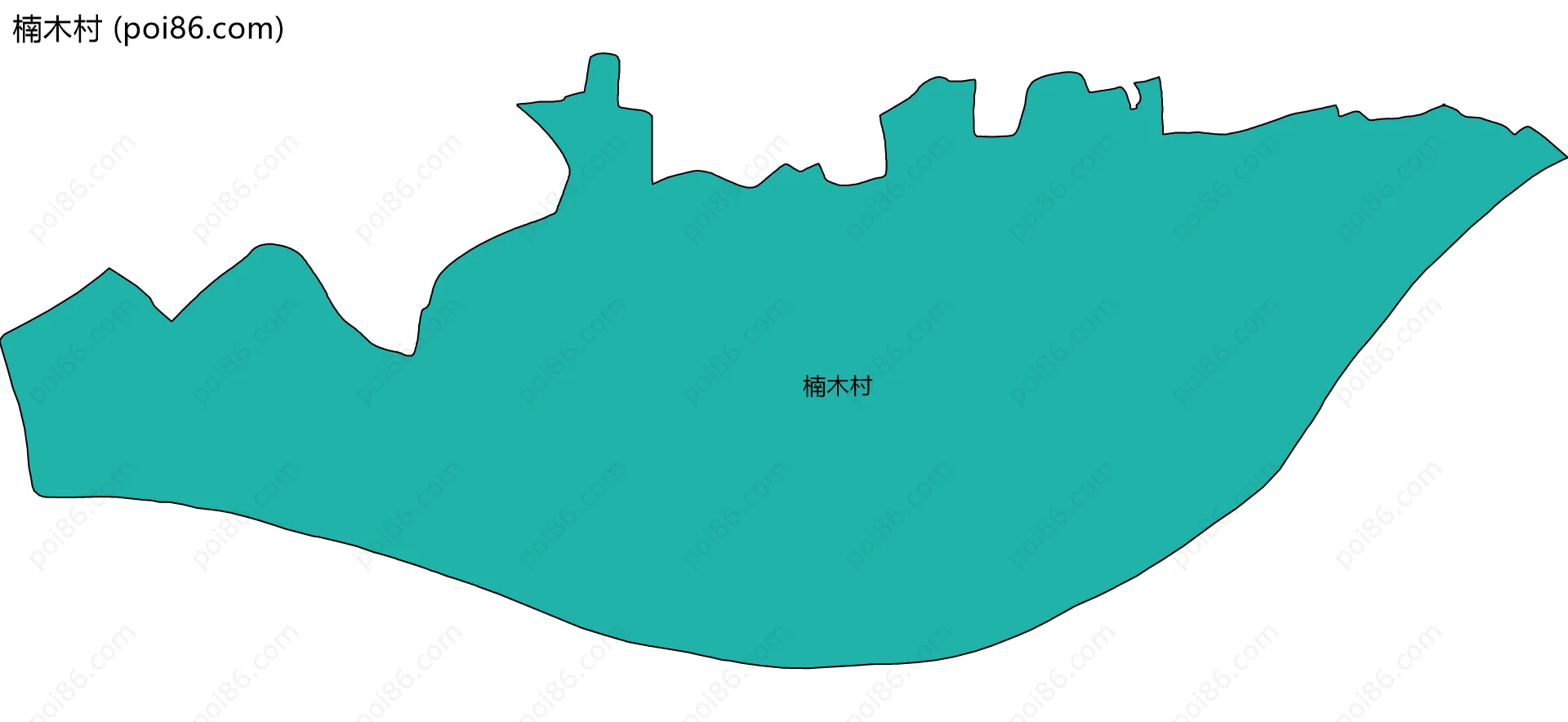 楠木村边界地图