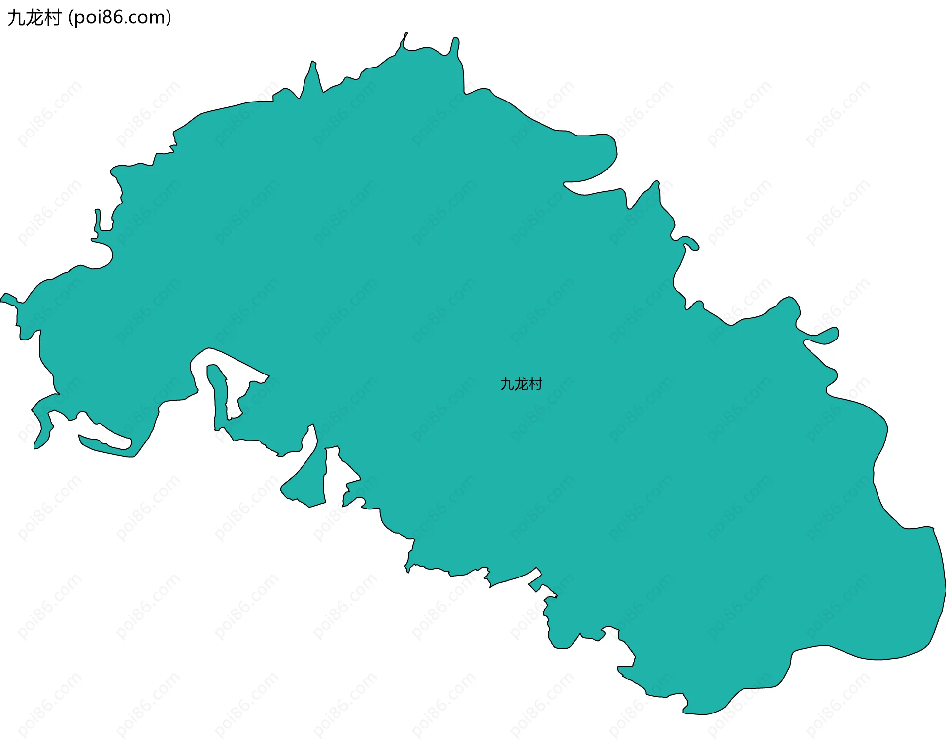 九龙村边界地图