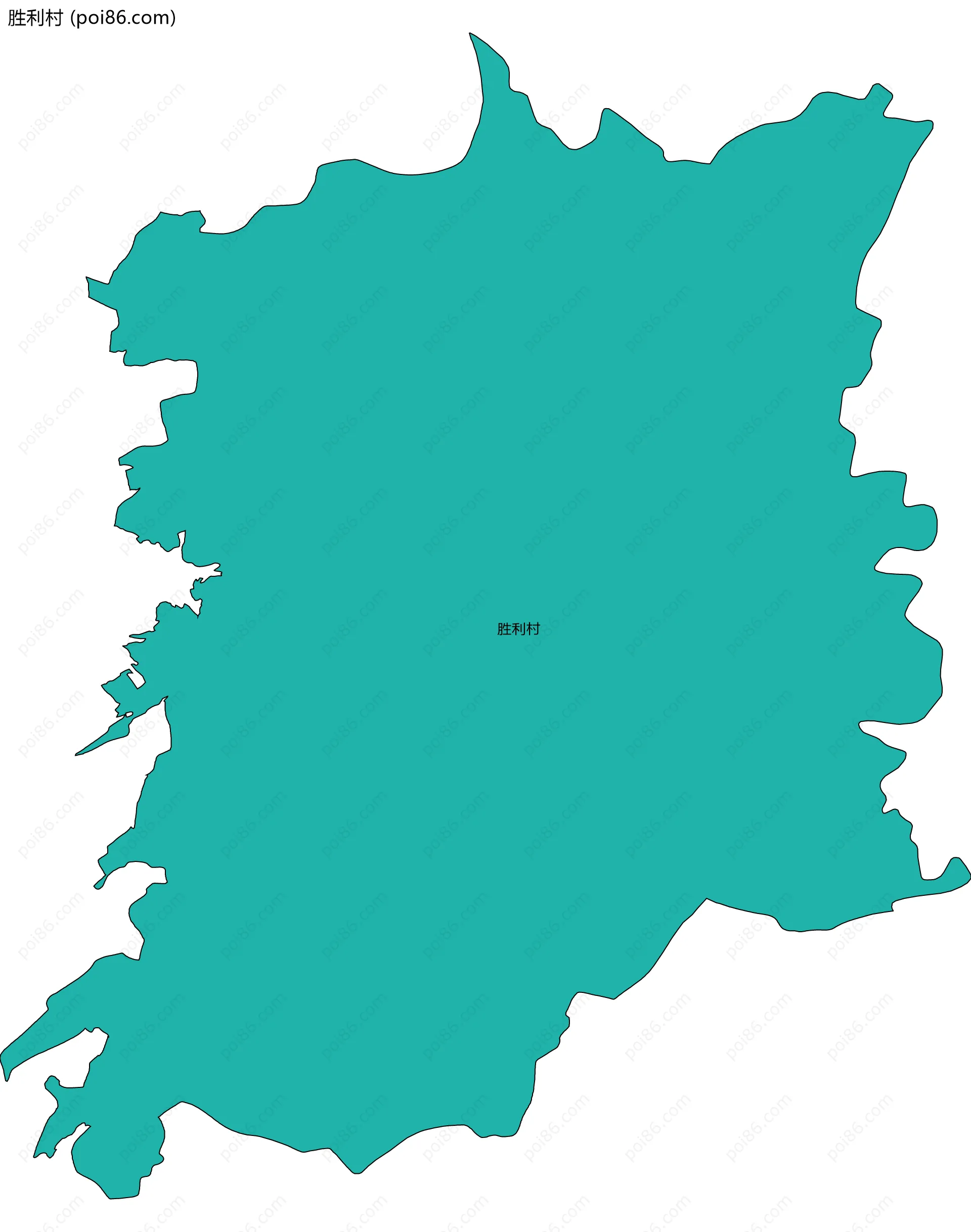 胜利村边界地图