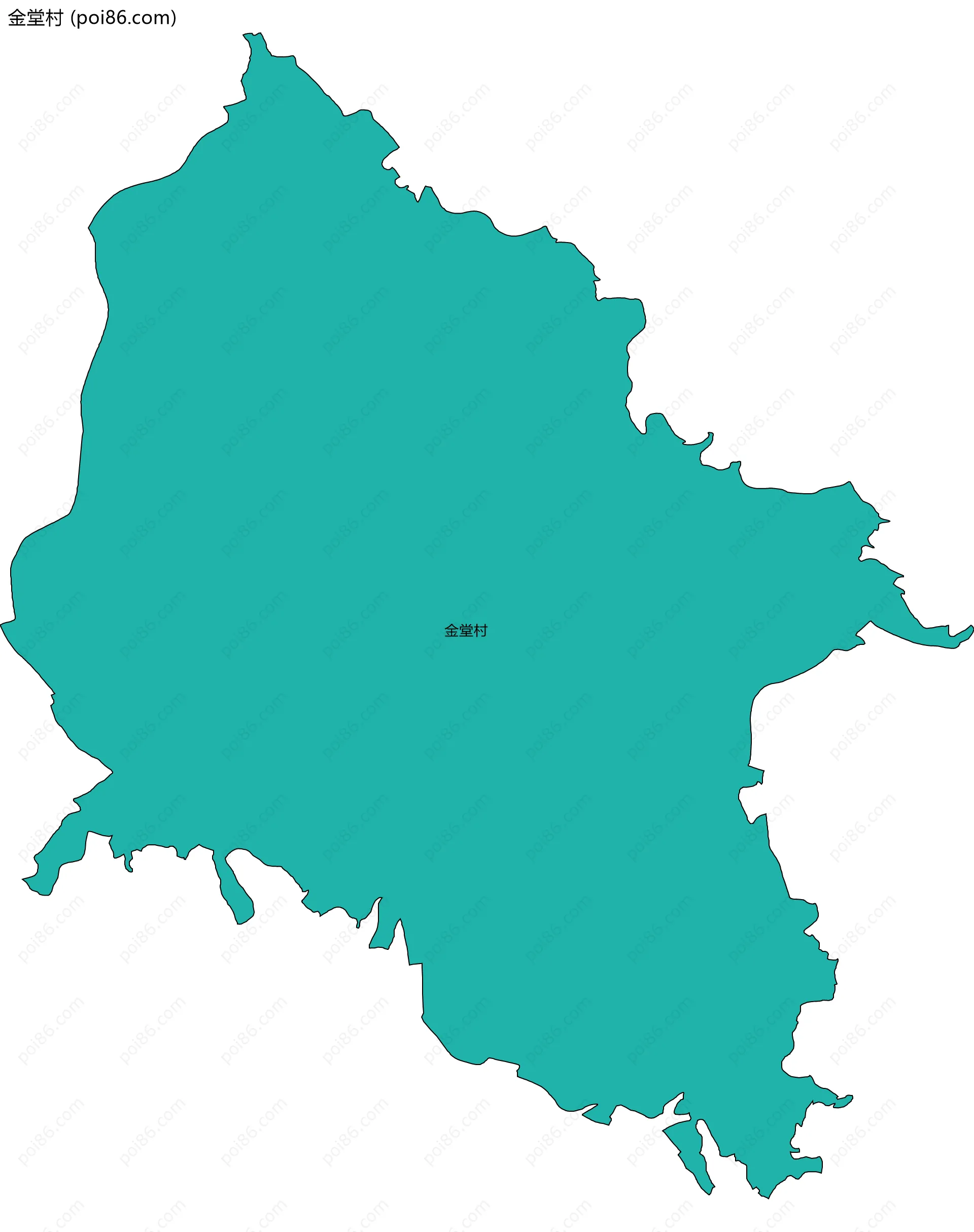 金堂村边界地图