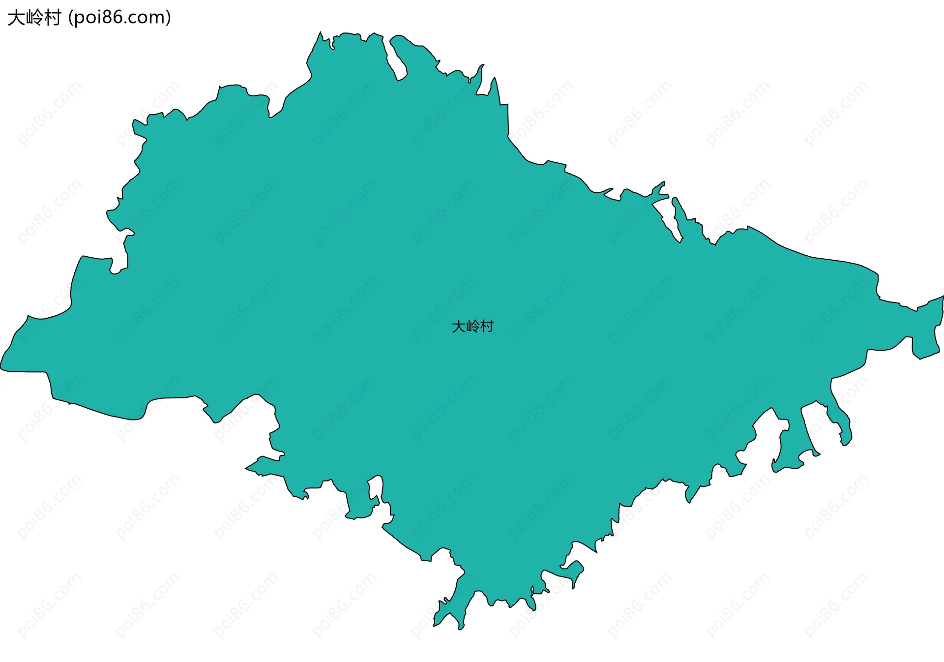 大岭村边界地图