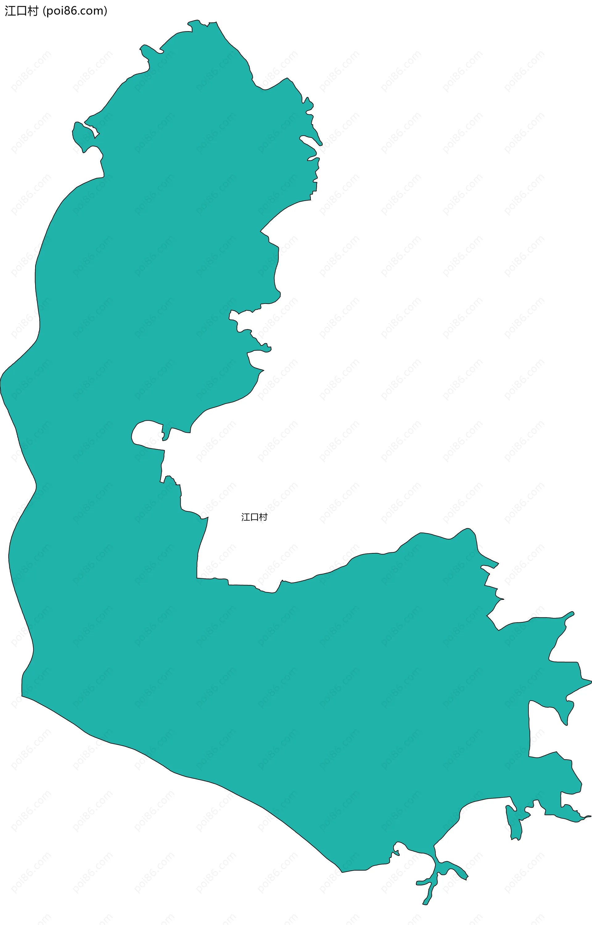 江口村边界地图