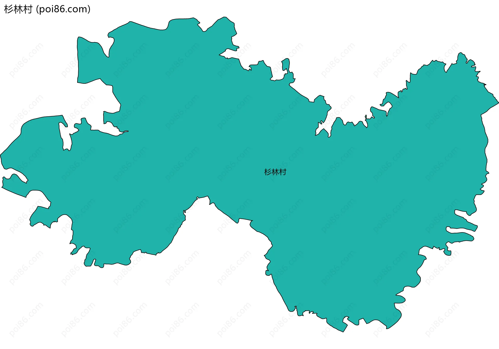 杉林村边界地图